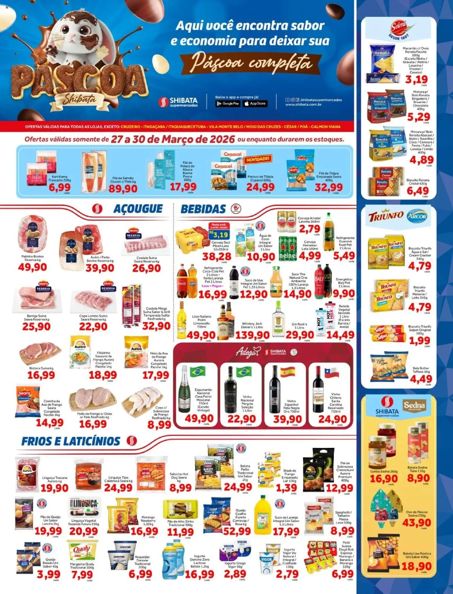 Shibata Folheto - válido de 27.03.2026 | Página: 1 | Produtos: Biscoito, Guaraná, Sal, File de polaca