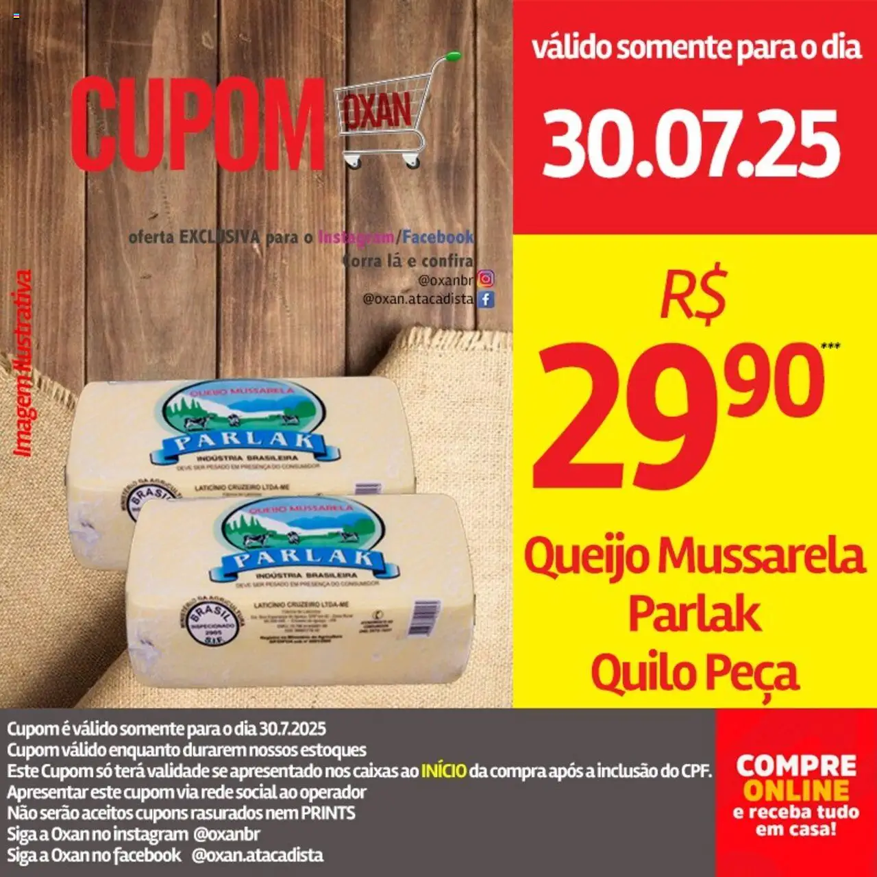 Oxan Atacadista Folheto - válido de 30.07.2025 | Página: 4 | Produtos: Queijo, Mussarela