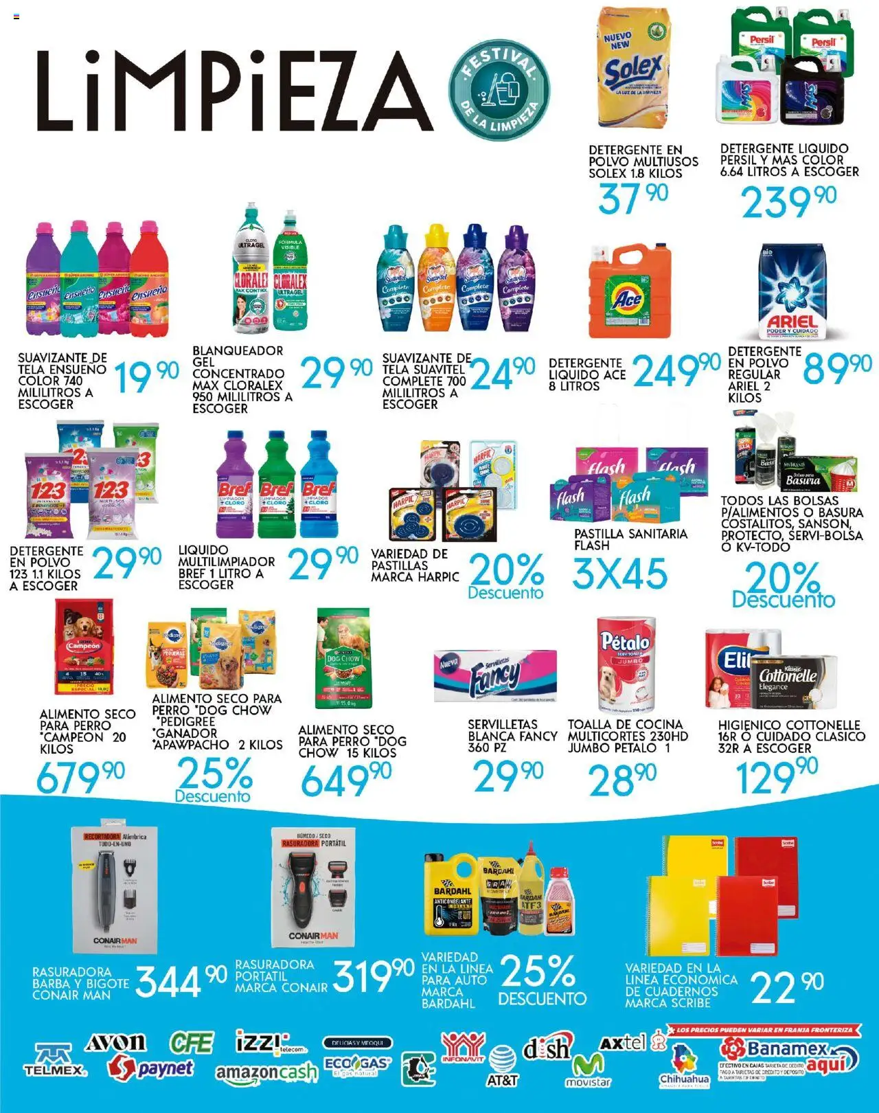 Nuevas ofertas de Alsuper válidas en toda la República Mexicana desde el 23.09.2025. ¡Encuentra las mejores ofertas en Alsuper - Folleto Chihuahua Estado! | Página: 5 | Productos: Detergente, Limpiador, Cocina, Servilletas