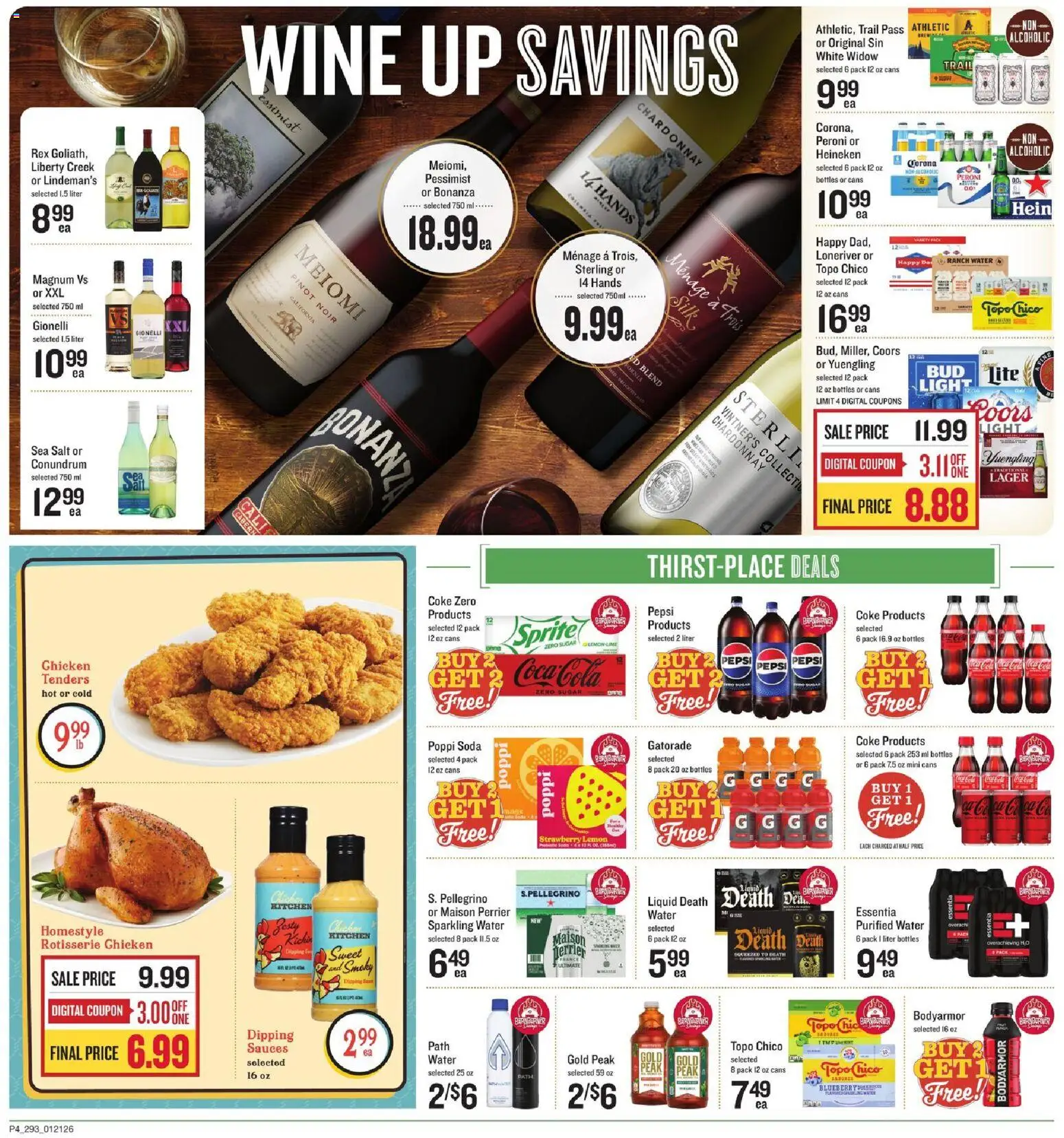 Lowes Foods Weekly Ad - SC - valid from 21.01.2026 | Page: 5 | Products: Wine, Water, Sugar, Lemon