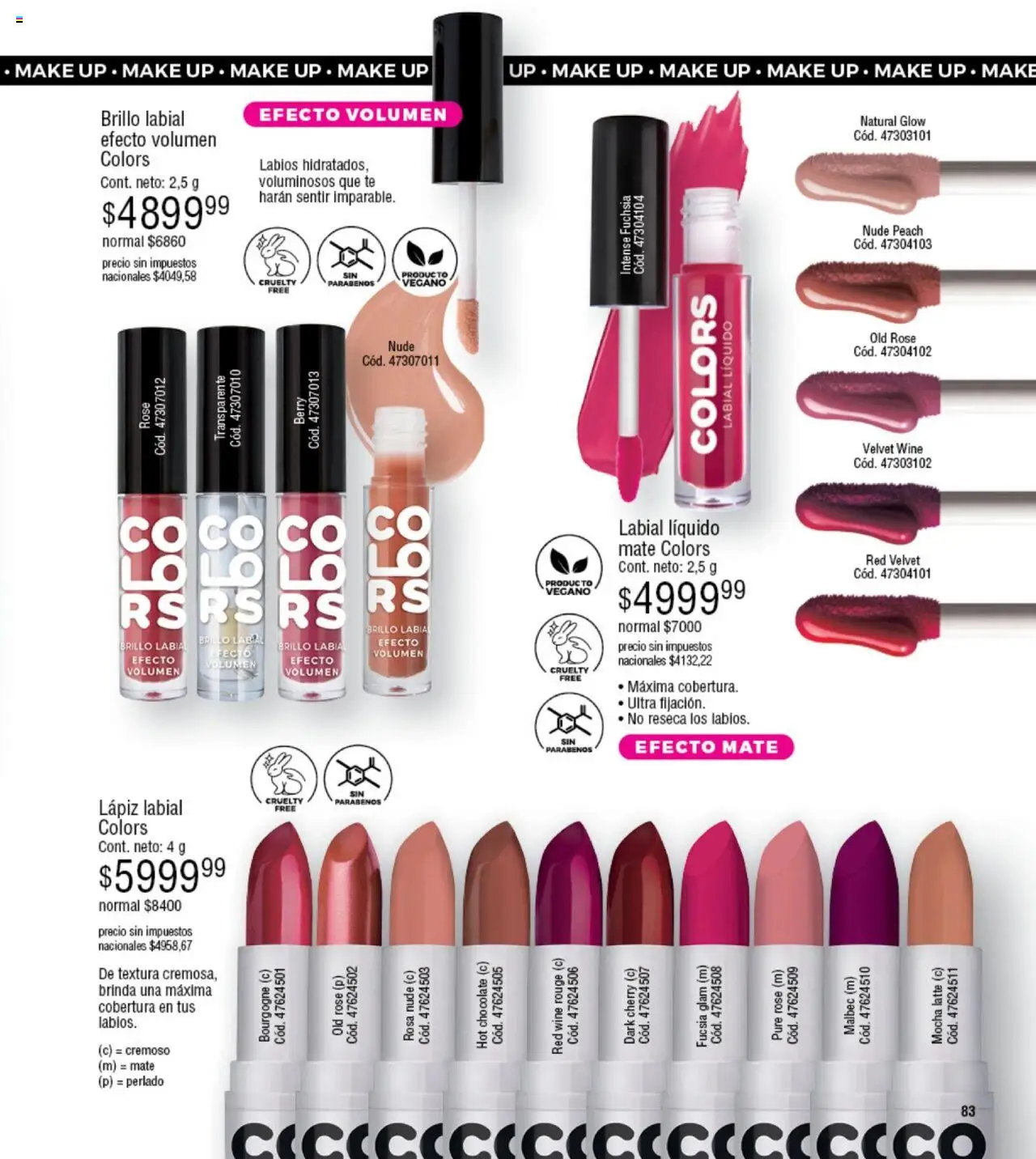 Millanel - Catálogo │ válido desde el 20.10.2025 | Página: 83 | Productos: Lápiz labial, Brillo, Chocolate, Té
