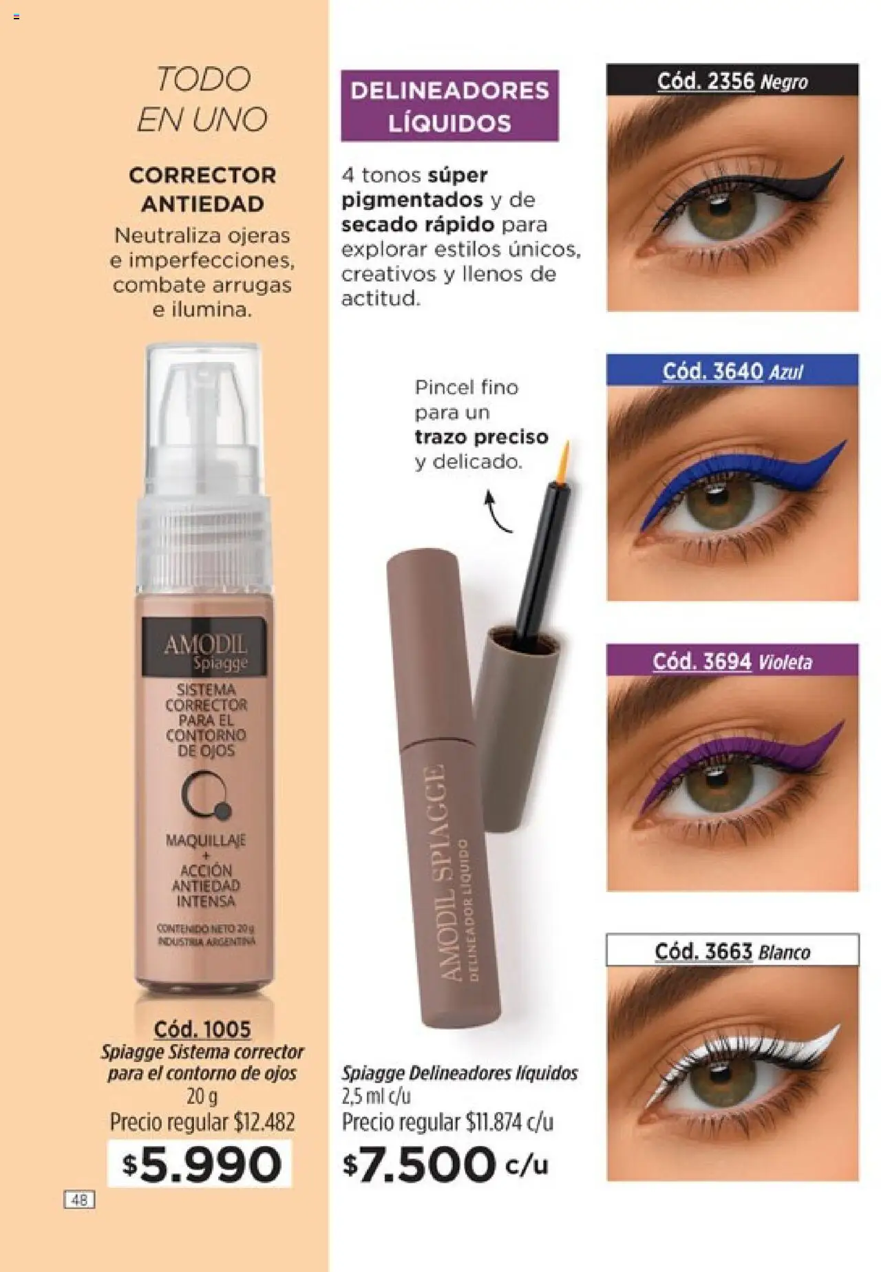 Catálogo Amodil Campaña 16 │ válido desde el 01.10.2025 | Página: 48 | Productos: Maquillaje, Pincel, Delineador, Contorno