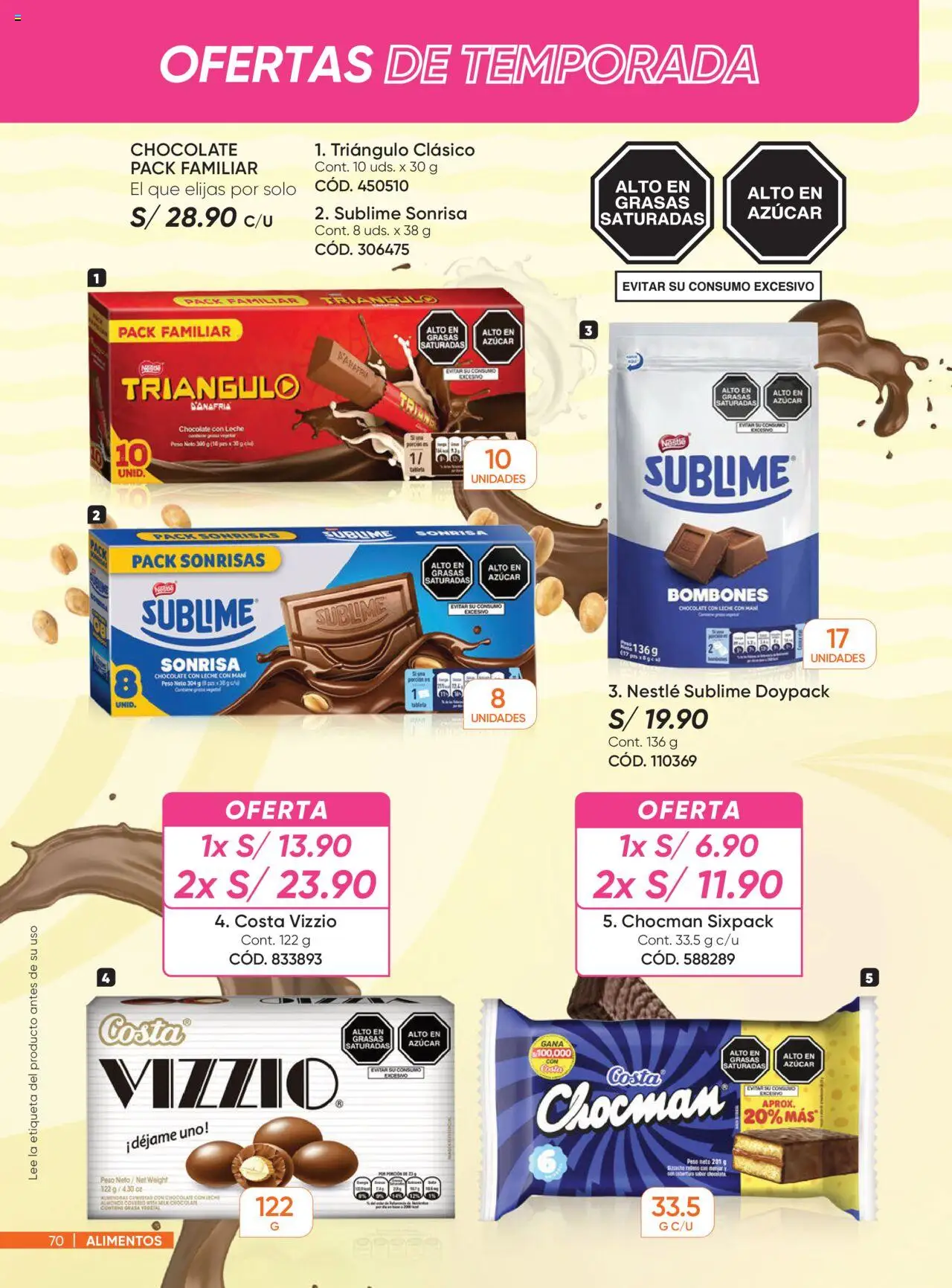 Catálogo Azzorti válido desde 29.09.2025 | Página: 70 | Productos: Leche, Chocolate, Peso