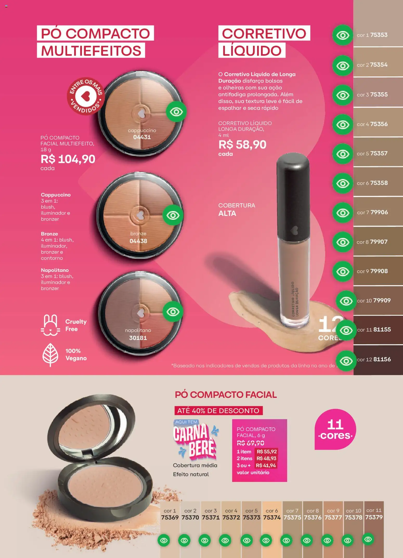 O Boticário Folheto - válido de 19.01.2026 | Página: 135 | Produtos: Pó compacto, Corretivo, Pó, Bronzer