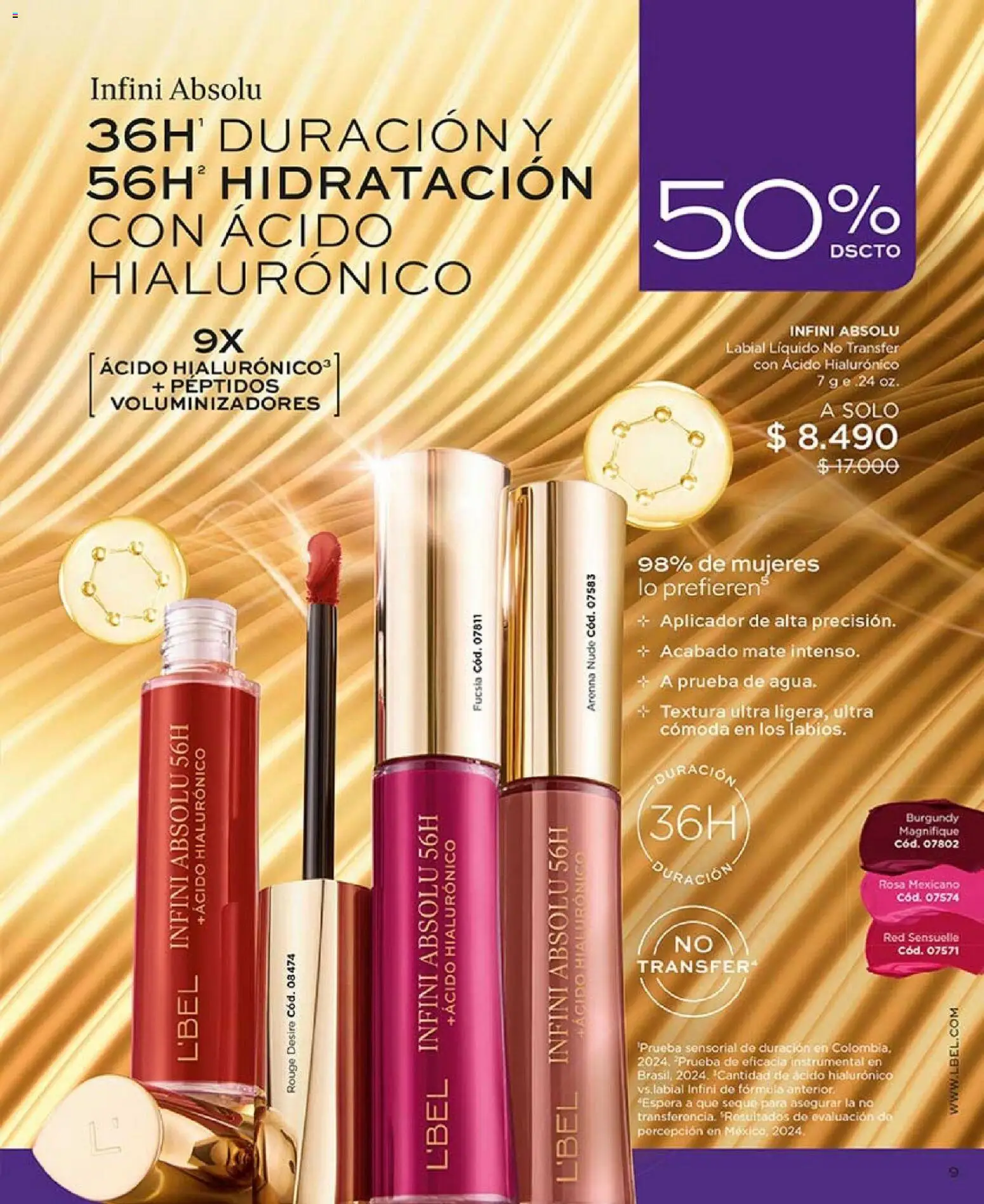 Catálogo L'Bel Campaña2x │ válido desde el 16.01.2026 | Página: 9 | Productos: Mate, Labial