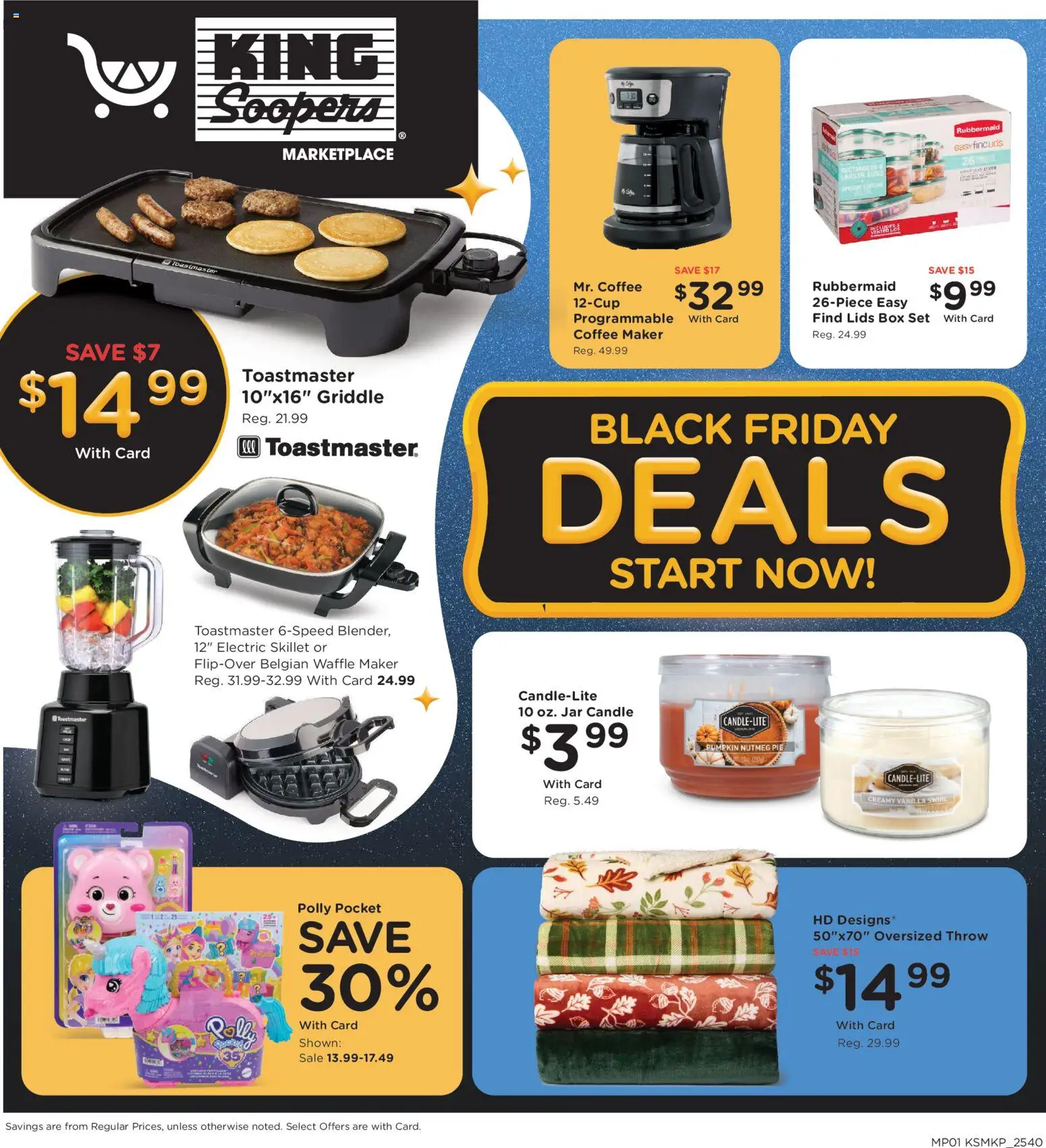 King Soopers Black Friday Deals - valid from 05.11.2025 | Page: 1 | Products: Box, Skillet, Waffle Maker, Coffee maker