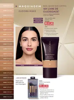 Eudora - Revista 17/2025 - Pré-Visualização do folheto da loja Eudora, válido de 10.11.2025 | Página: 62 | Produtos: Maquiagem, Pó, Pincel, Base