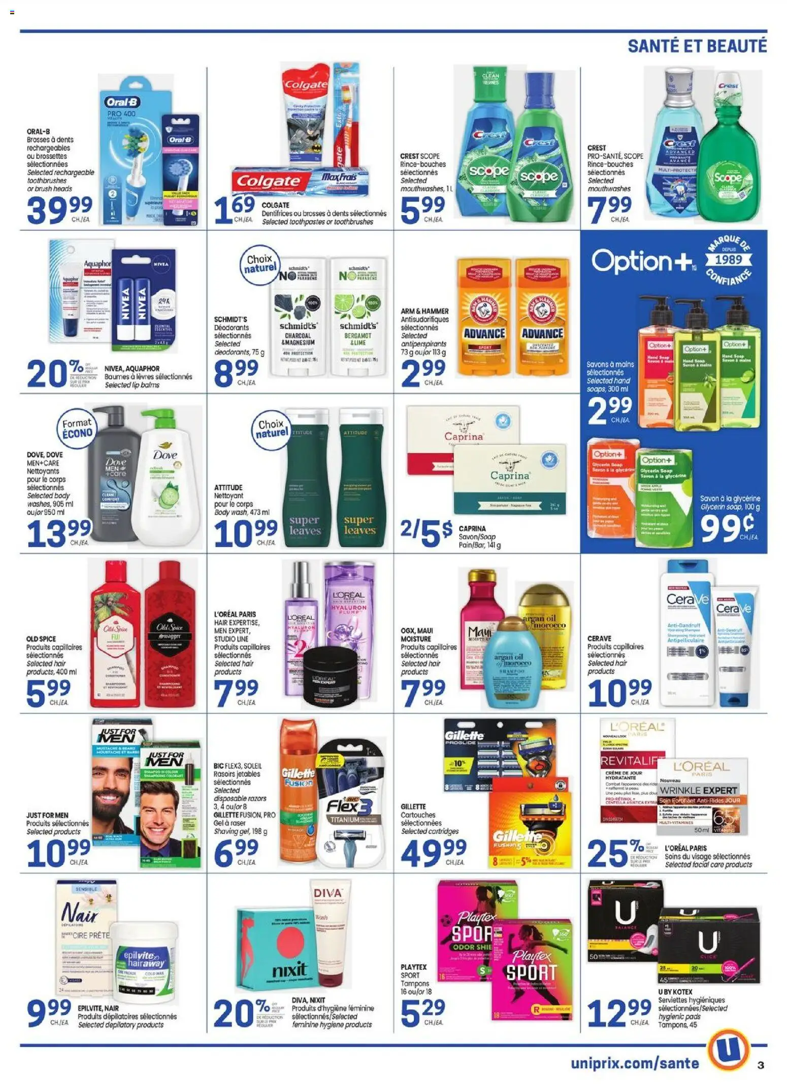 Uniprix flyer valid from 29.01.2026 | Page: 3 | Products: Brush, Soap, Oil