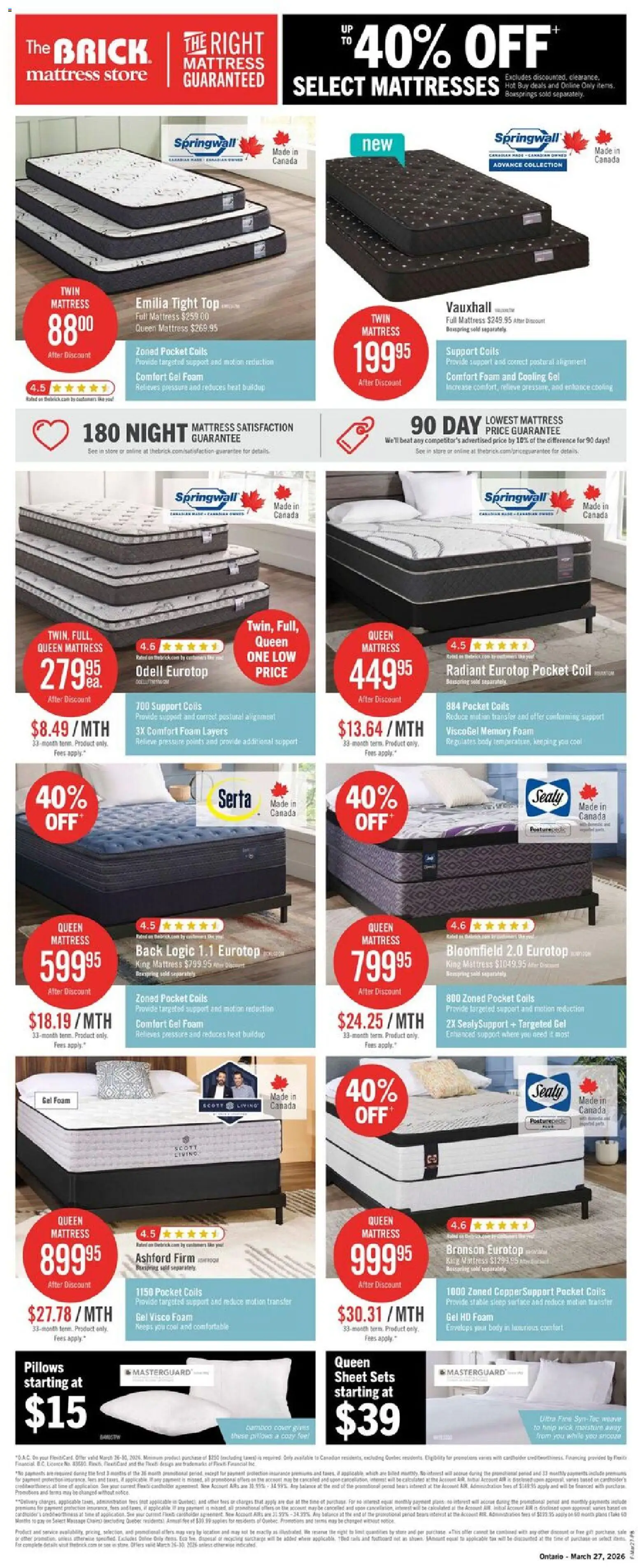 The Brick flyer valid from 26.03.2026 | Page: 10 | Products: Mattress