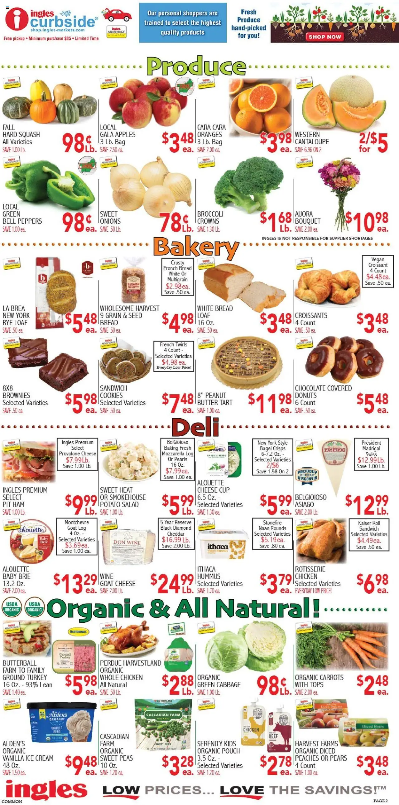 Ingles Weekly Ad - valid from 10.09.2025 | Page: 2 | Products: Broccoli, Ham, Ice cream, Croissants