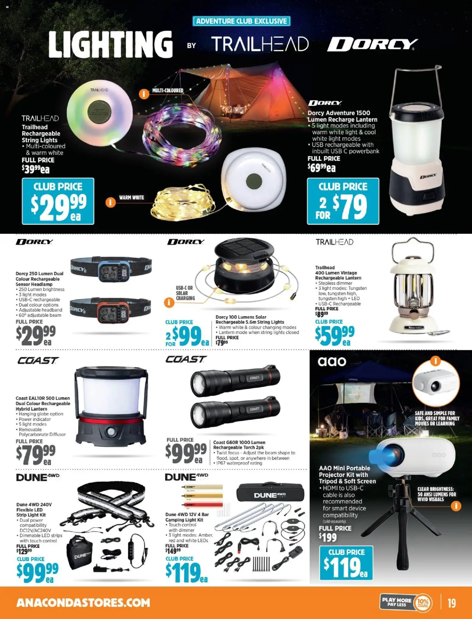 Anaconda catalogue - valid from 03.12.2025 | Page: 19 | Products: Light, Cable, Projector, Screen