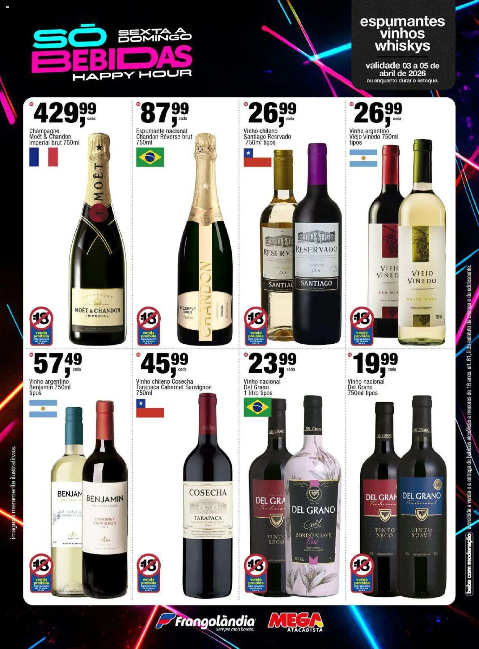 Frangolândia Folheto - válido de 03.04.2026 | Página: 9 | Produtos: Champagne, Espumante, Vinho, Benjamin
