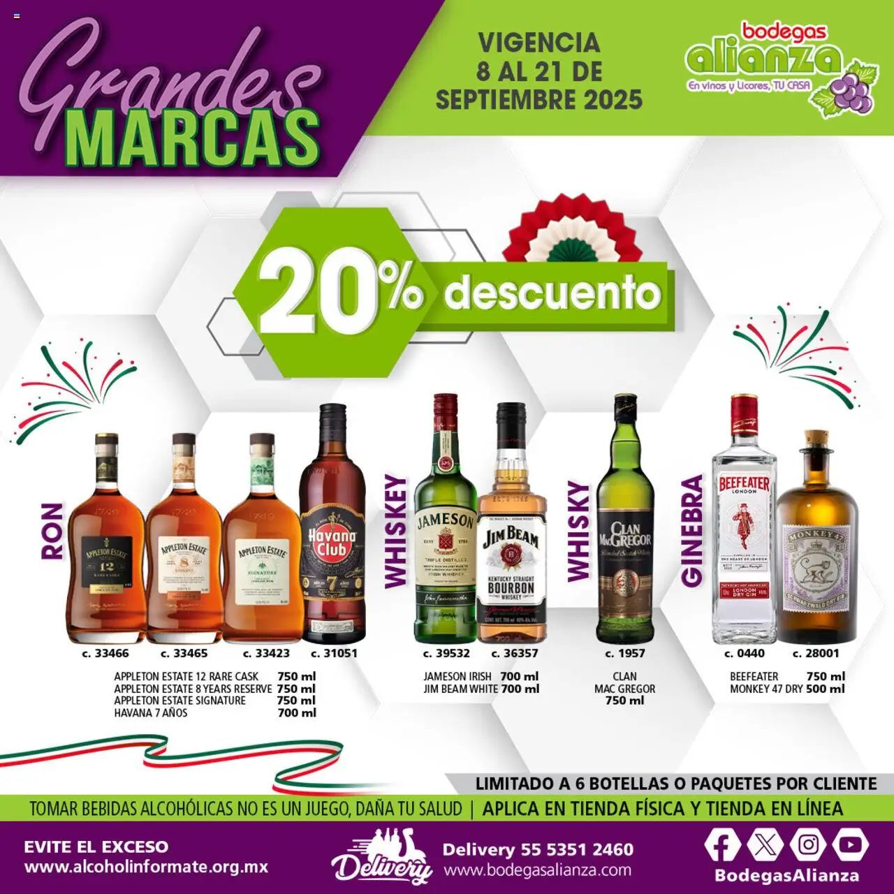 Nuevas ofertas de Bodegas Alianza válidas en toda la República Mexicana desde el 08.09.2025. ¡Encuentra las mejores ofertas en Bodegas Alianza - Catálogo Grandes Marcas! | Página: 9 | Productos: Whiskey, Ginebra, Whisky