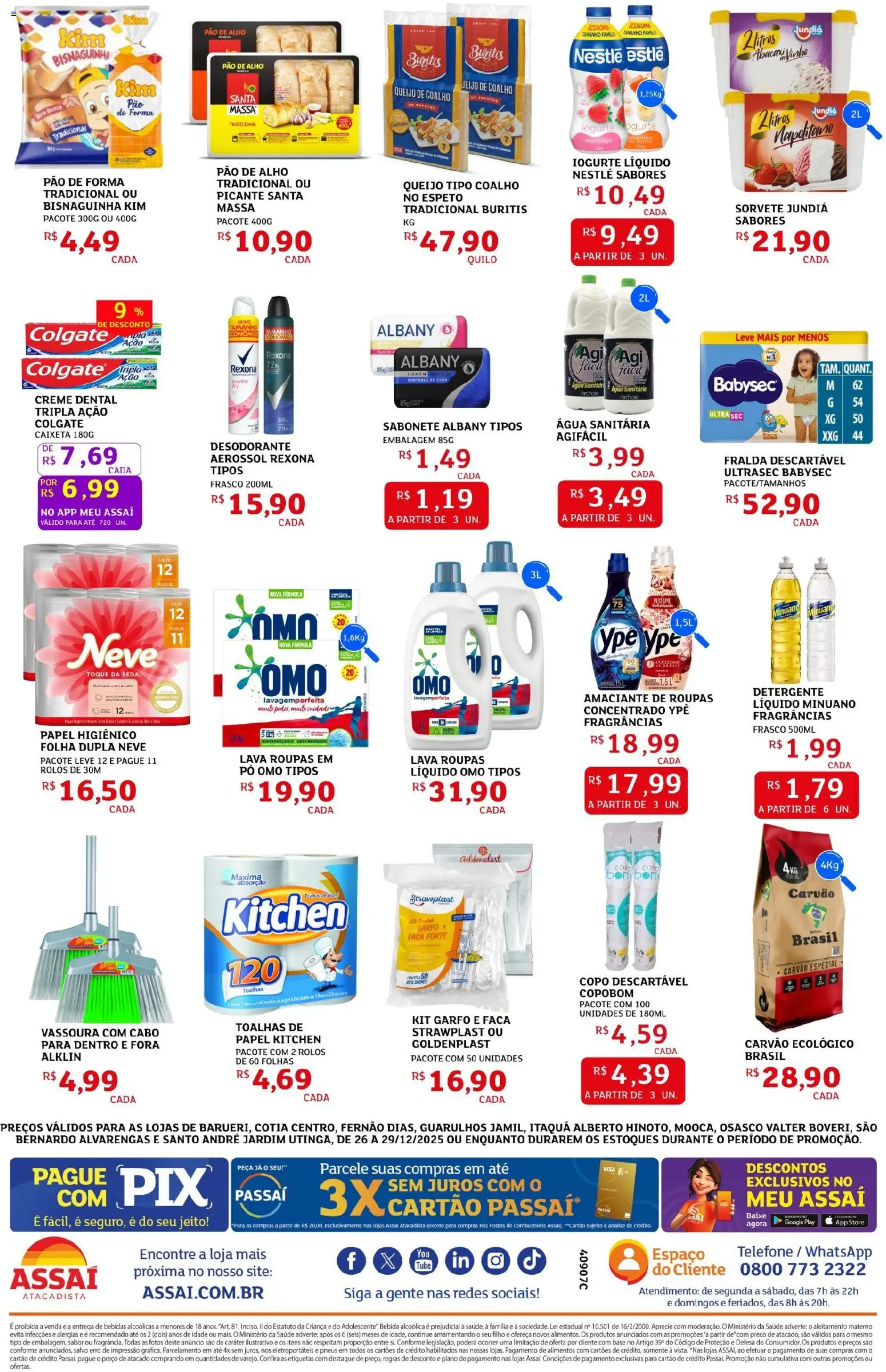 Assaí Atacadista Folheto - válido de 26.12.2025 | Página: 2 | Produtos: Desodorante, Vinho, Sabonete, Cabo