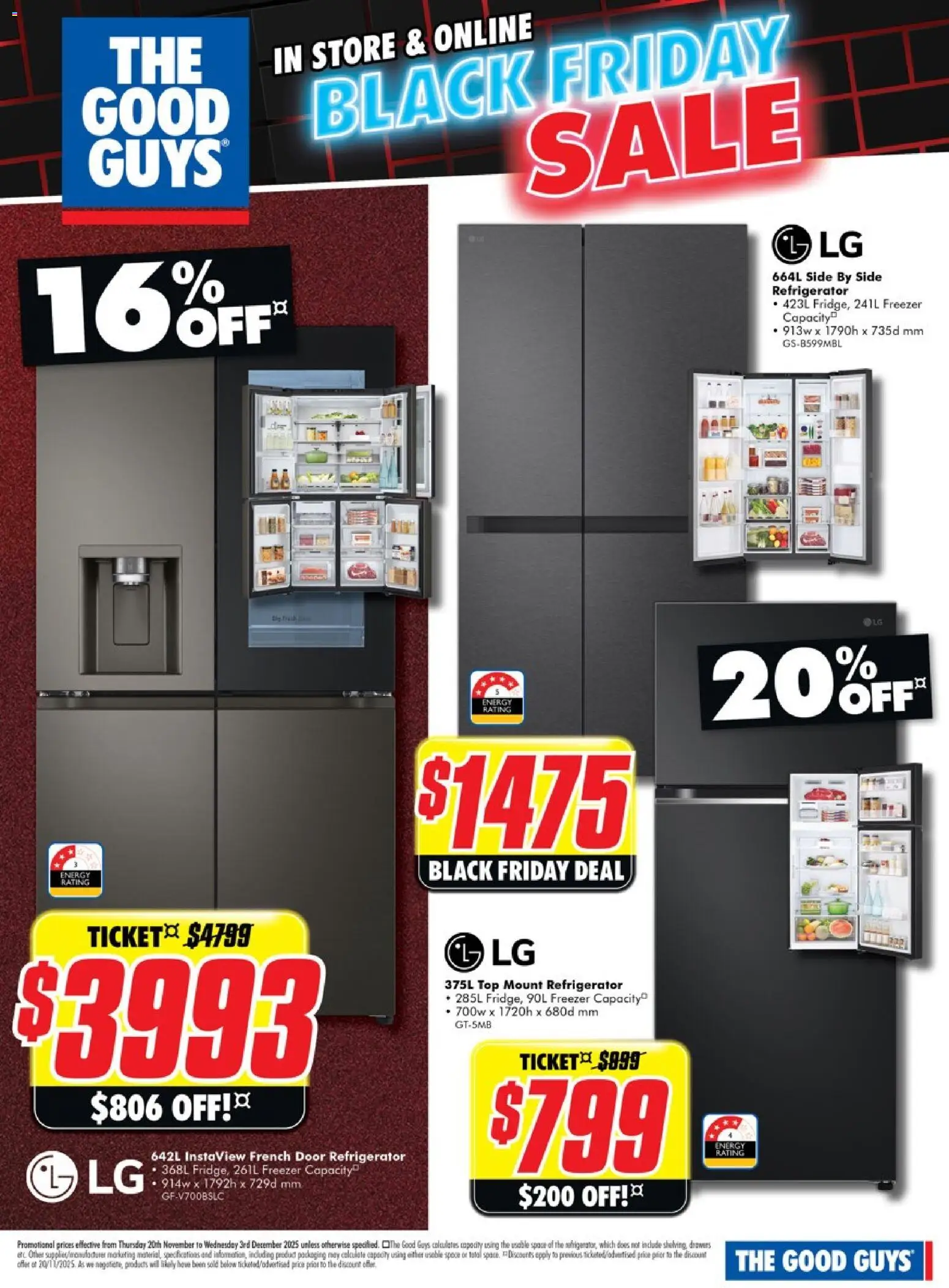 The Good Guys catalogue - valid from 19.11.2025 | Page: 2 | Products: Door, Freezer, Refrigerator