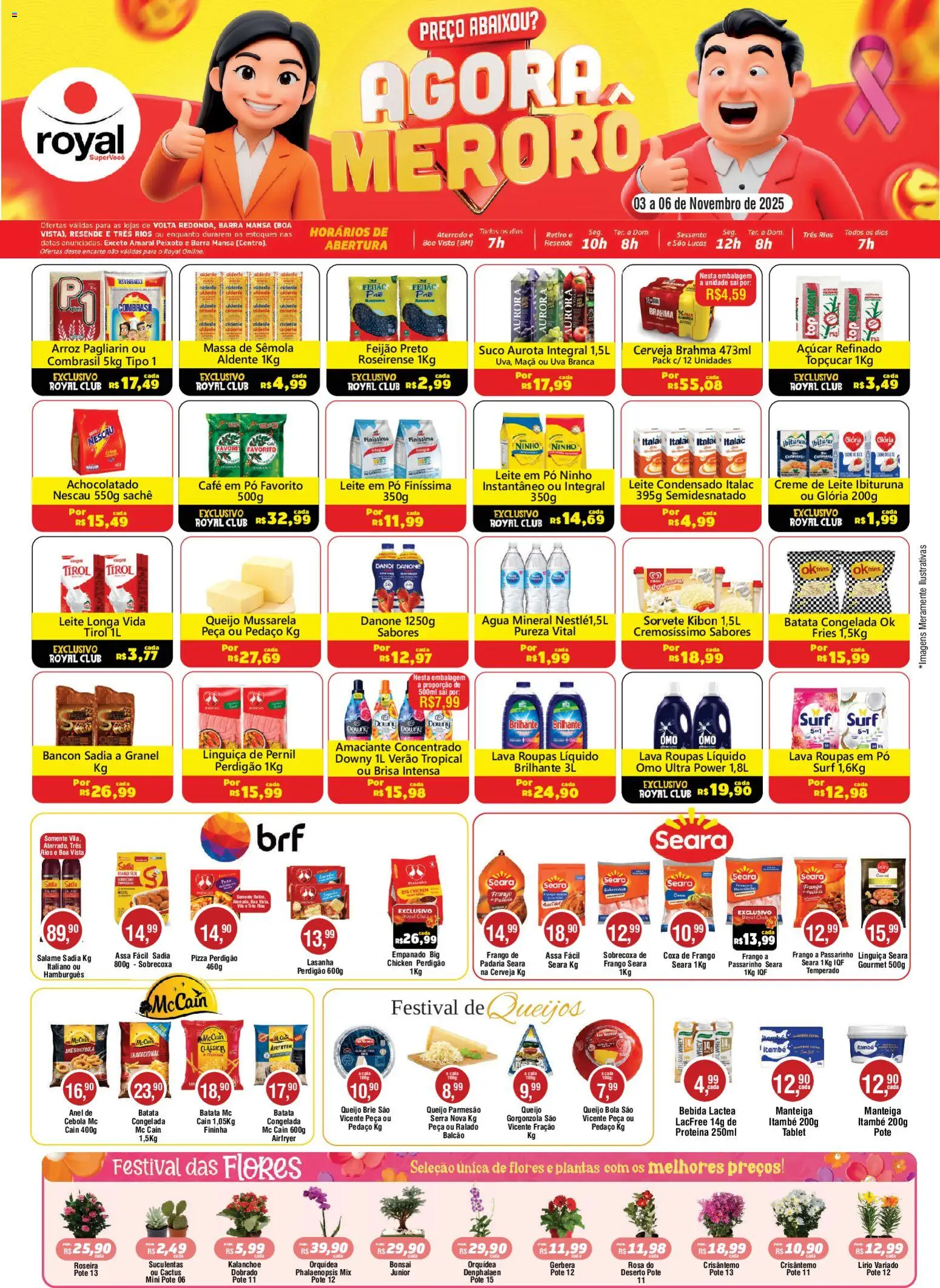 Royal Supermercados Folheto - válido de 03.11.2025 | Página: 1 | Produtos: Denphalaen, Nescau, Creme, Leite em pó