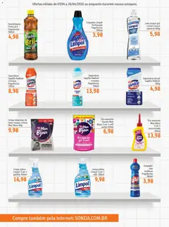 Sonda ofertas Limpeza - Pré-Visualização do folheto da loja Sonda, válido de 07.04.2026 | Página: 6 | Produtos: Tira manchas, Desengordurante, Limpa vidros, Perfumes