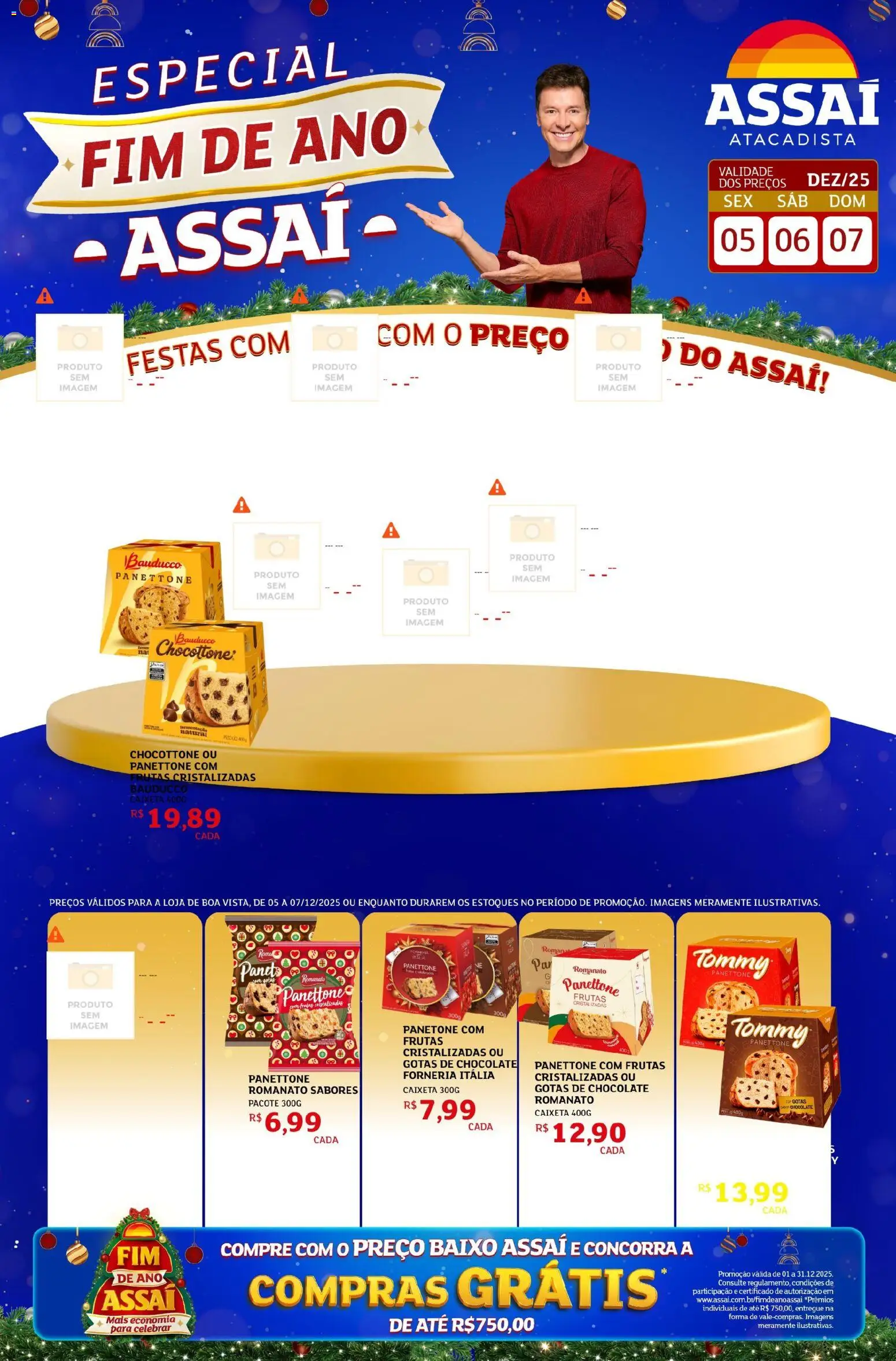Assaí Atacadista Folheto - válido de 09.12.2025 | Página: 1 | Produtos: Panettone, Baixo, Panetone, Frutas cristalizadas