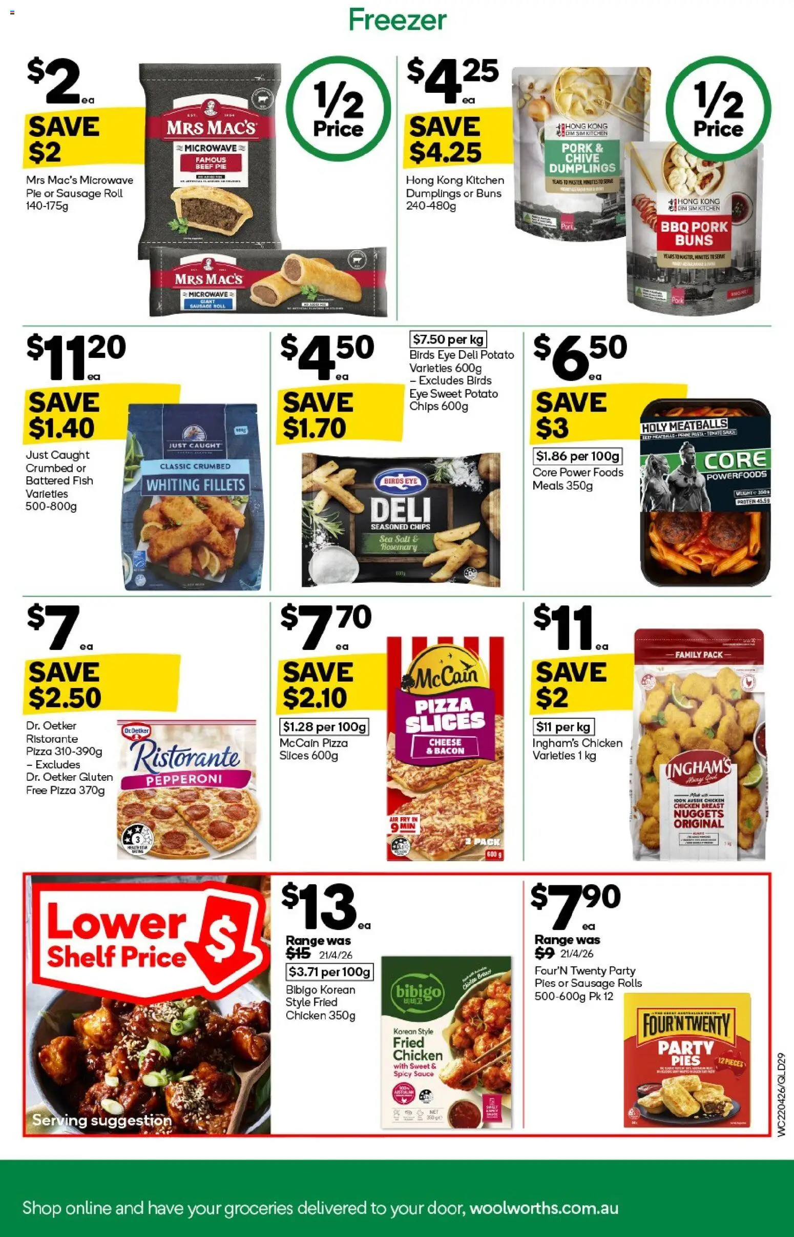Woolworths catalogue - valid from 22.04.2026 | Page: 29 | Products: Shelf, Chicken, Fish, Microwave