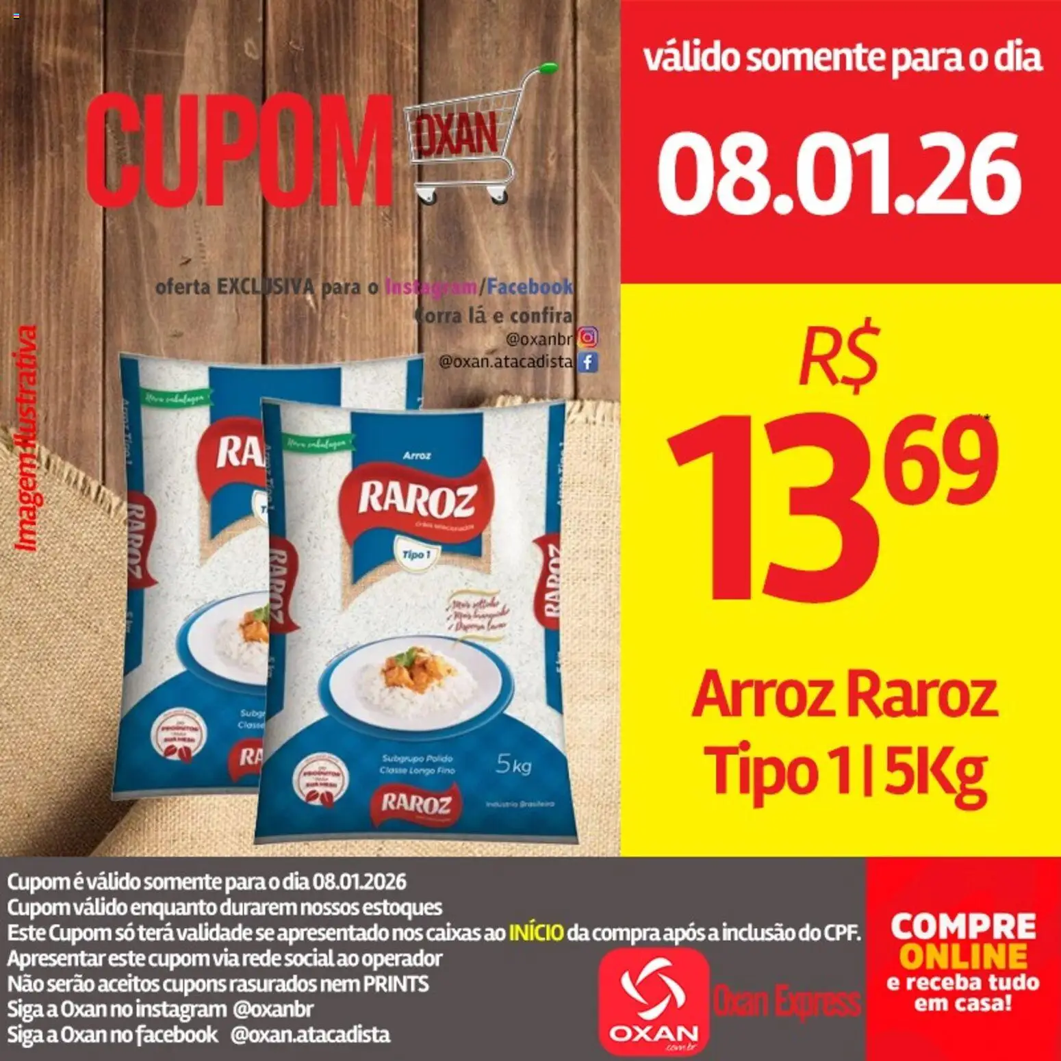 Oxan Atacadista Folheto - válido de 08.01.2026 | Página: 14 | Produtos: Arroz