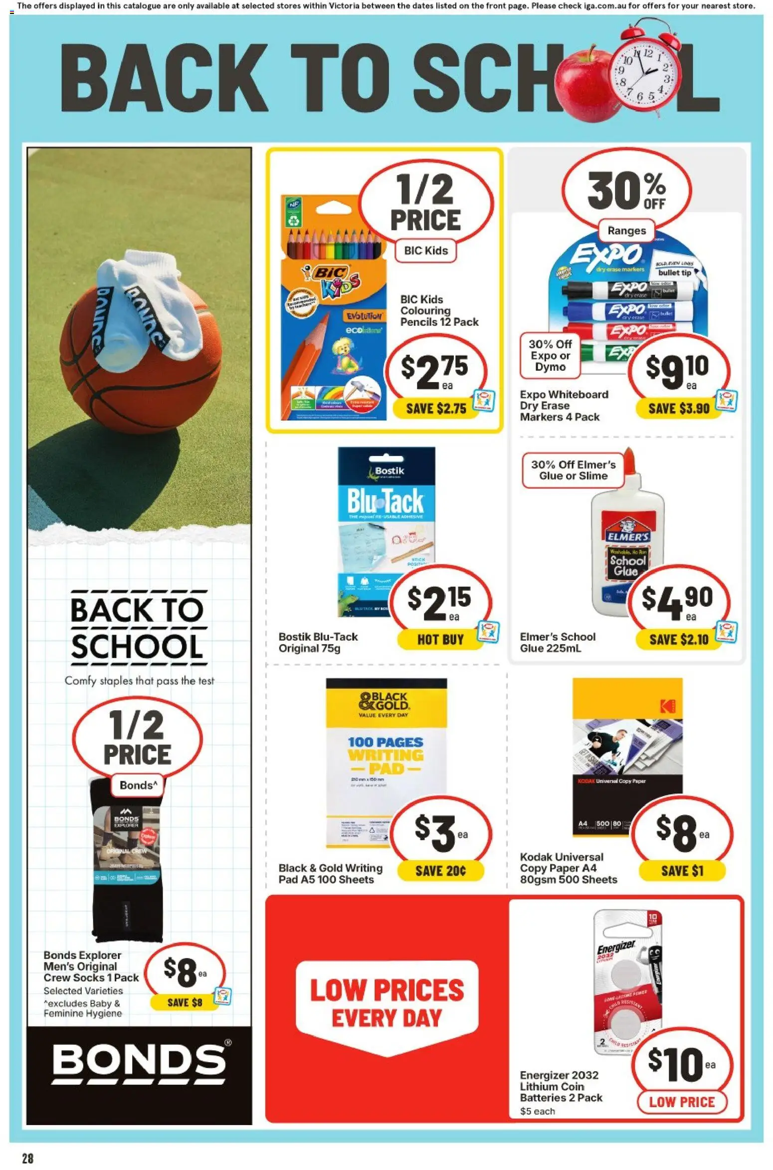 IGA catalogue - valid from 21.01.2026 | Page: 25 | Products: Socks, Batteries, Glue