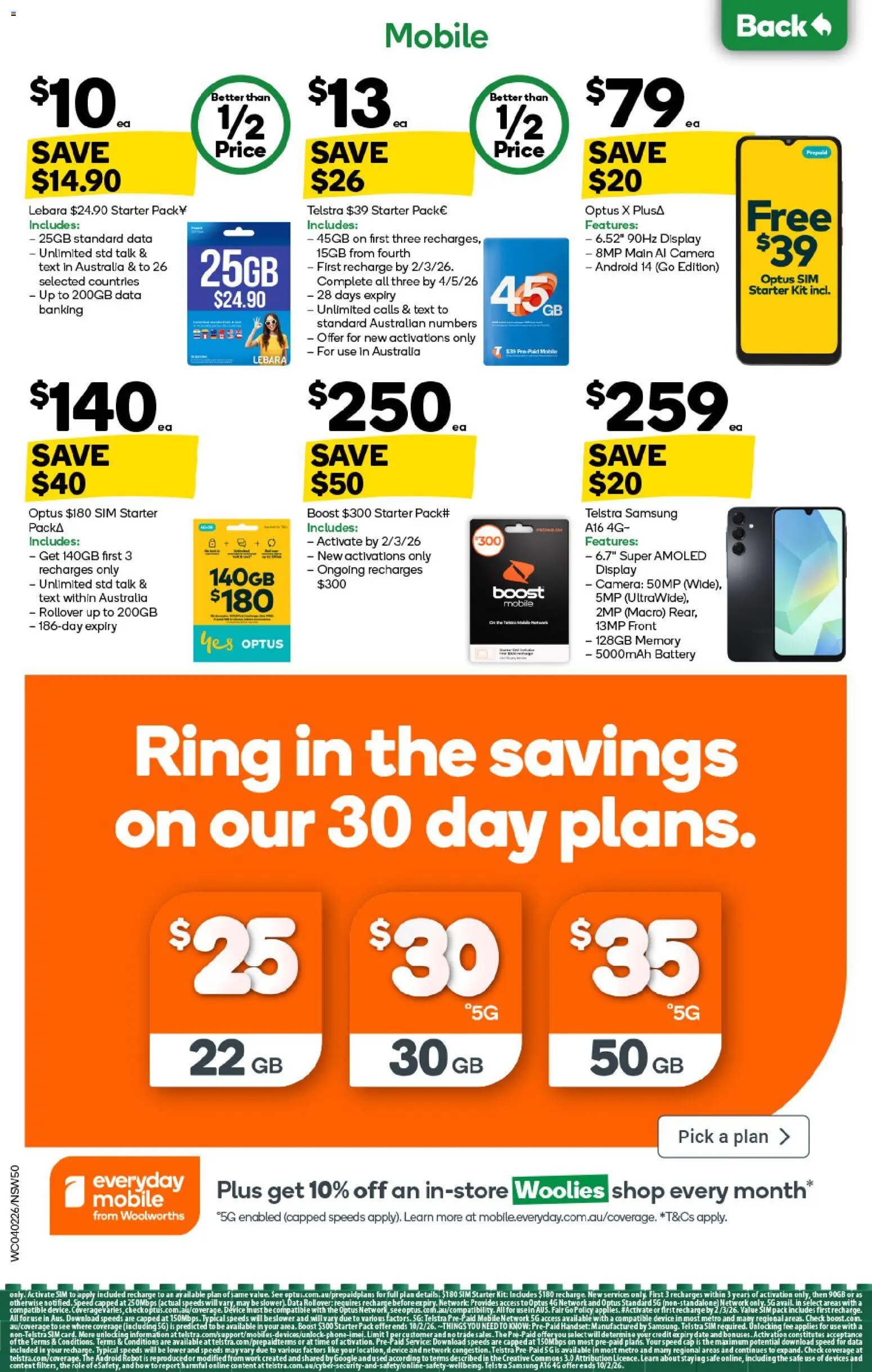 Woolworths catalogue - valid from 04.02.2026 | Page: 50 | Products: Battery, Cap, Robot, Mobile