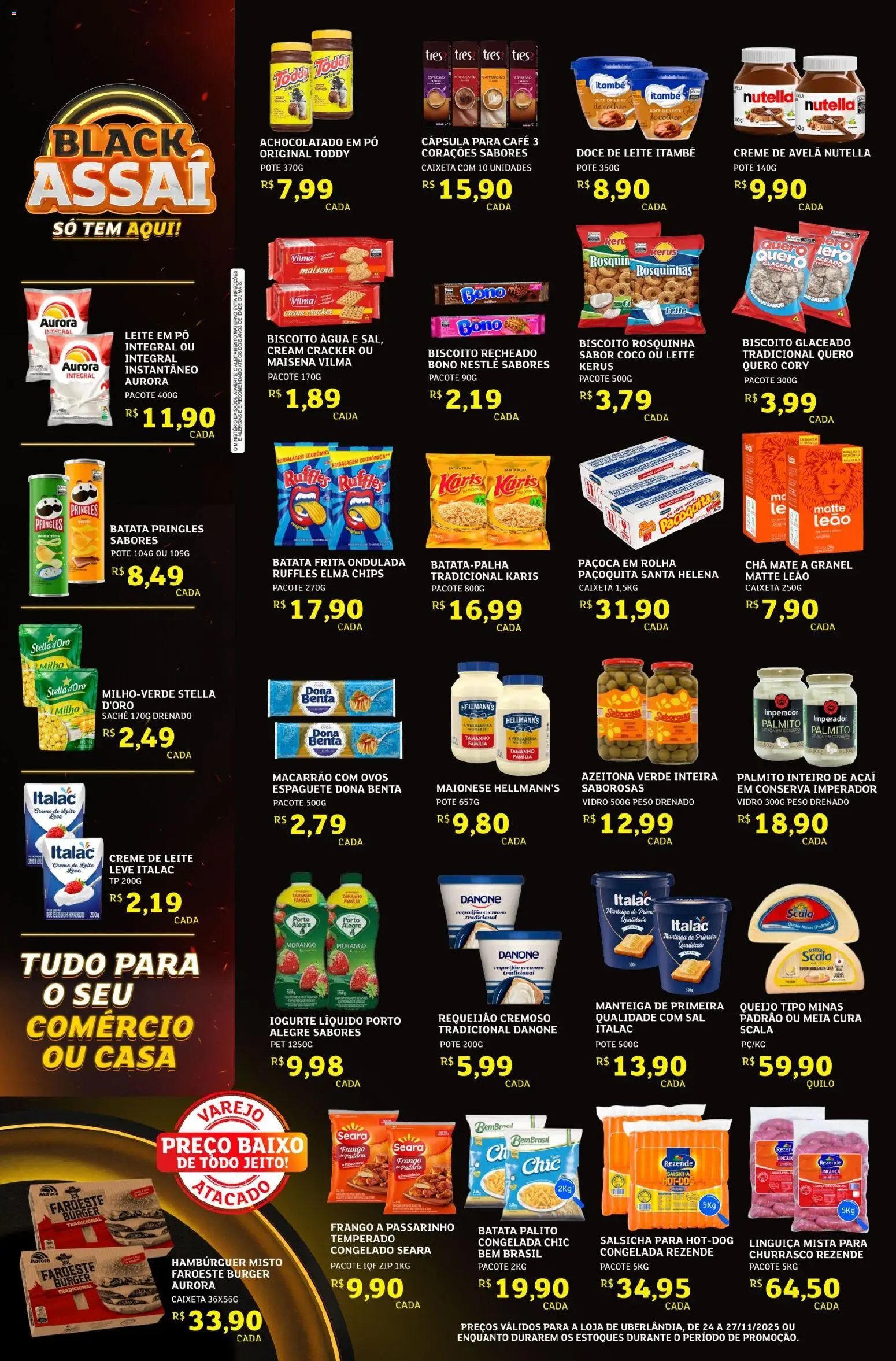 Assaí Atacadista Folheto - válido de 24.11.2025 | Página: 2 | Produtos: Chá, Batata, Sal, Biscoito recheado