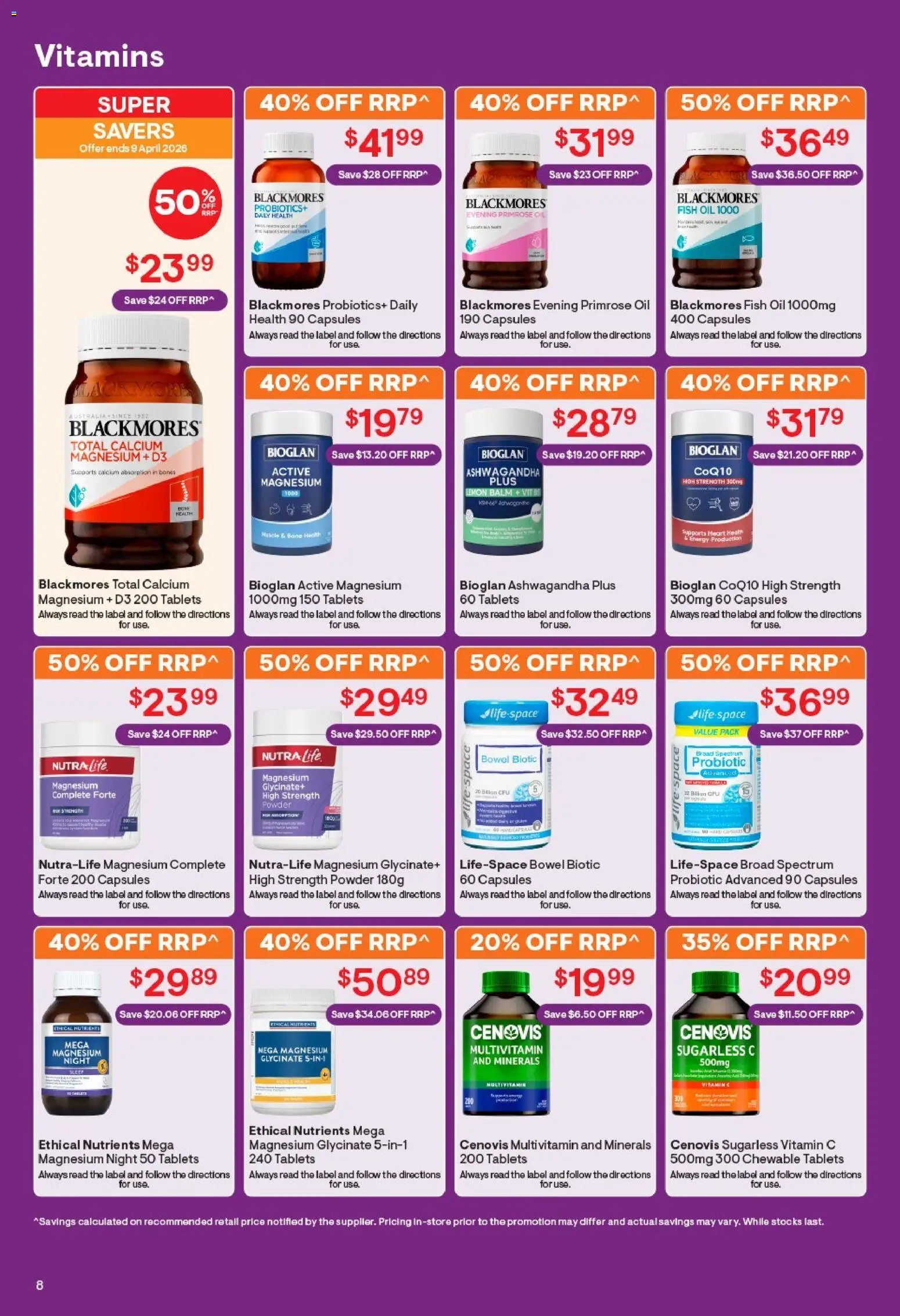 Discount Drug Stores catalogue - valid from 19.03.2026 | Page: 8 | Products: Powder, Oil, Lemon, Vitamin