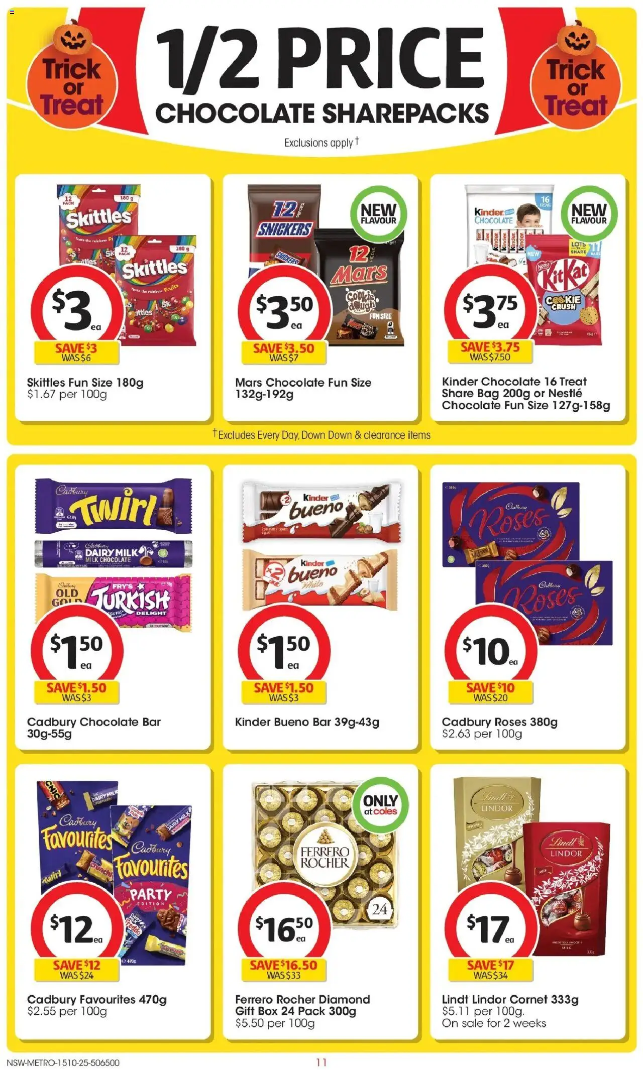 Coles catalogue - valid from 15.10.2025 | Page: 11 | Products: Box, Milk, Chocolate, Fruits