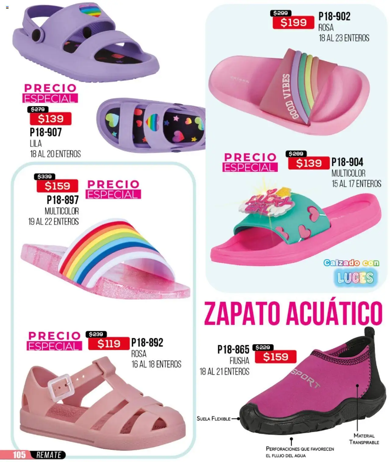 Nuevas ofertas de Cklass válidas en toda la República Mexicana desde el 13.08.2025. ¡Encuentra las mejores ofertas en Cklass - Catálogo Remate Total Calzado! | Página: 106 | Productos: Agua, Flexible