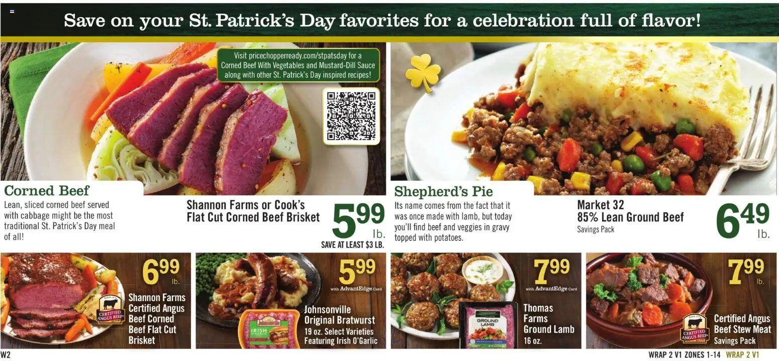 Price Chopper Weekly Ad - valid from 08.03.2026 | Page: 14 | Products: Beef, Vegetables, Sauce, Cabbage