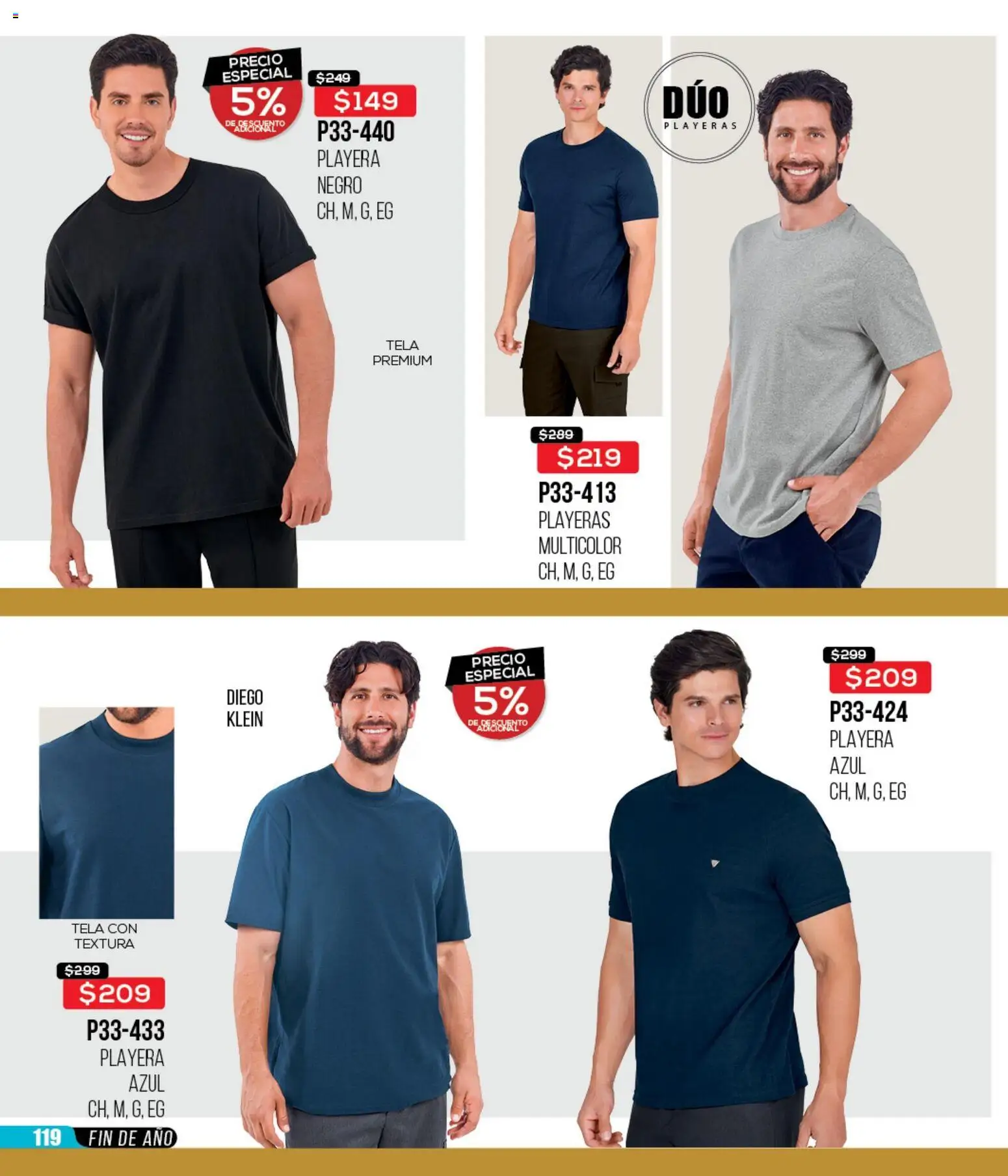 Nuevas ofertas de Cklass válidas en toda la República Mexicana desde el 15.12.2025. ¡Encuentra las mejores ofertas en Cklass catálogo Rebajas fin de año ropa! | Página: 120 | Productos: Playera