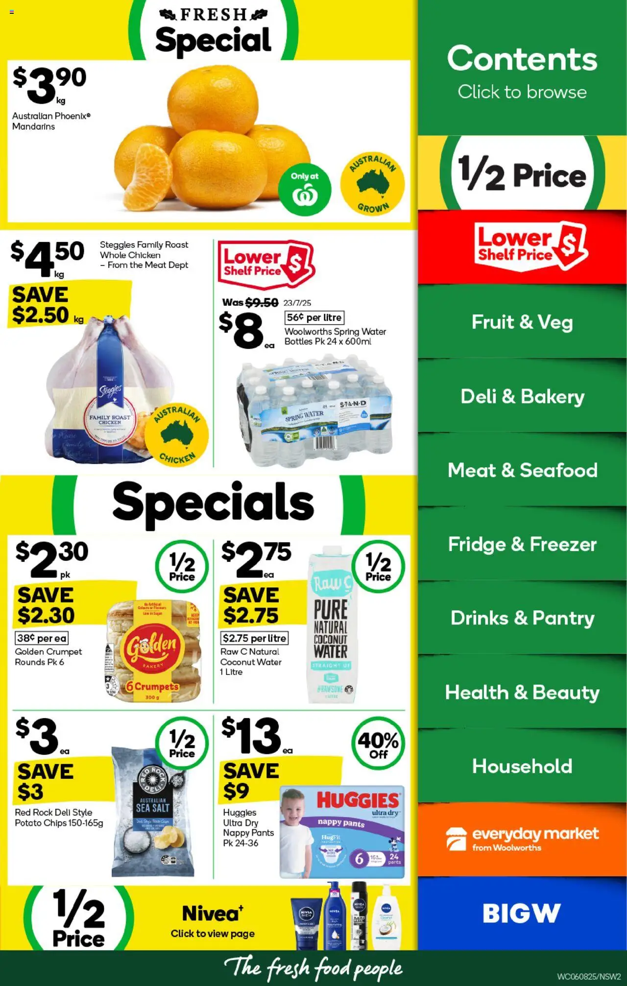 Woolworths catalogue - valid from 06.08.2025 | Page: 2 | Products: Crumpets, Meat, Mandarins, Freezer