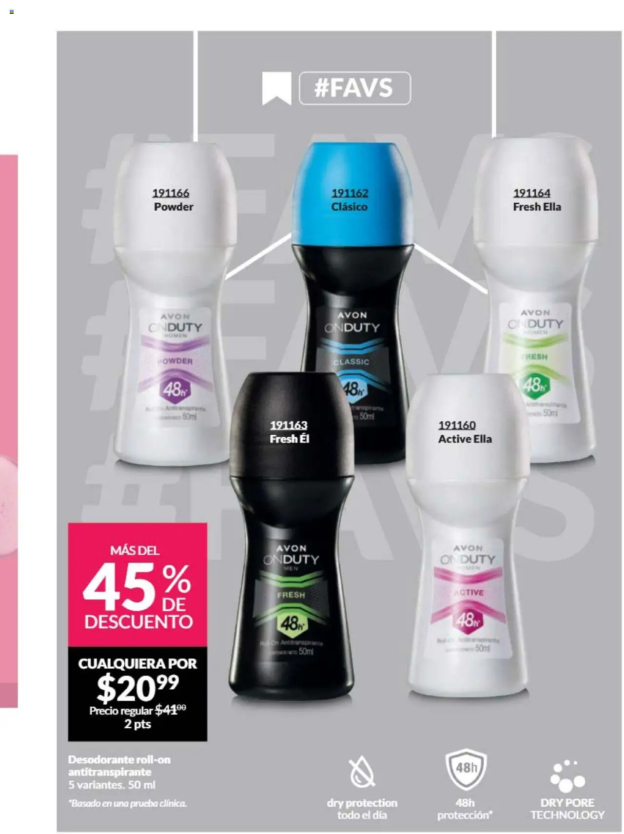 Nuevas ofertas de AVON válidas en toda la República Mexicana desde el 09.10.2025. ¡Encuentra las mejores ofertas en AVON - Campaña 16 2025! | Página: 179 | Productos: Desodorante, Antitranspirante