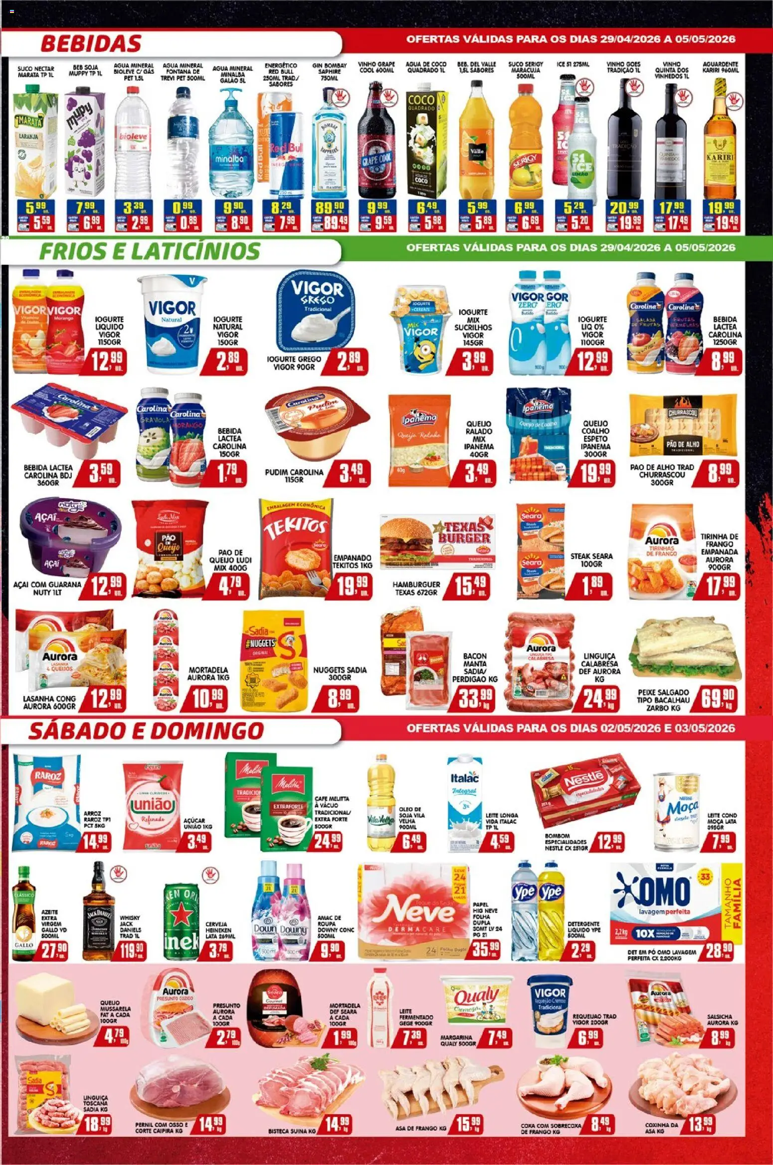 Higa's Supermercado Folheto - válido de 29.04.2026 | Página: 3 | Produtos: Água de coco, Soja, Margarina, Açaí