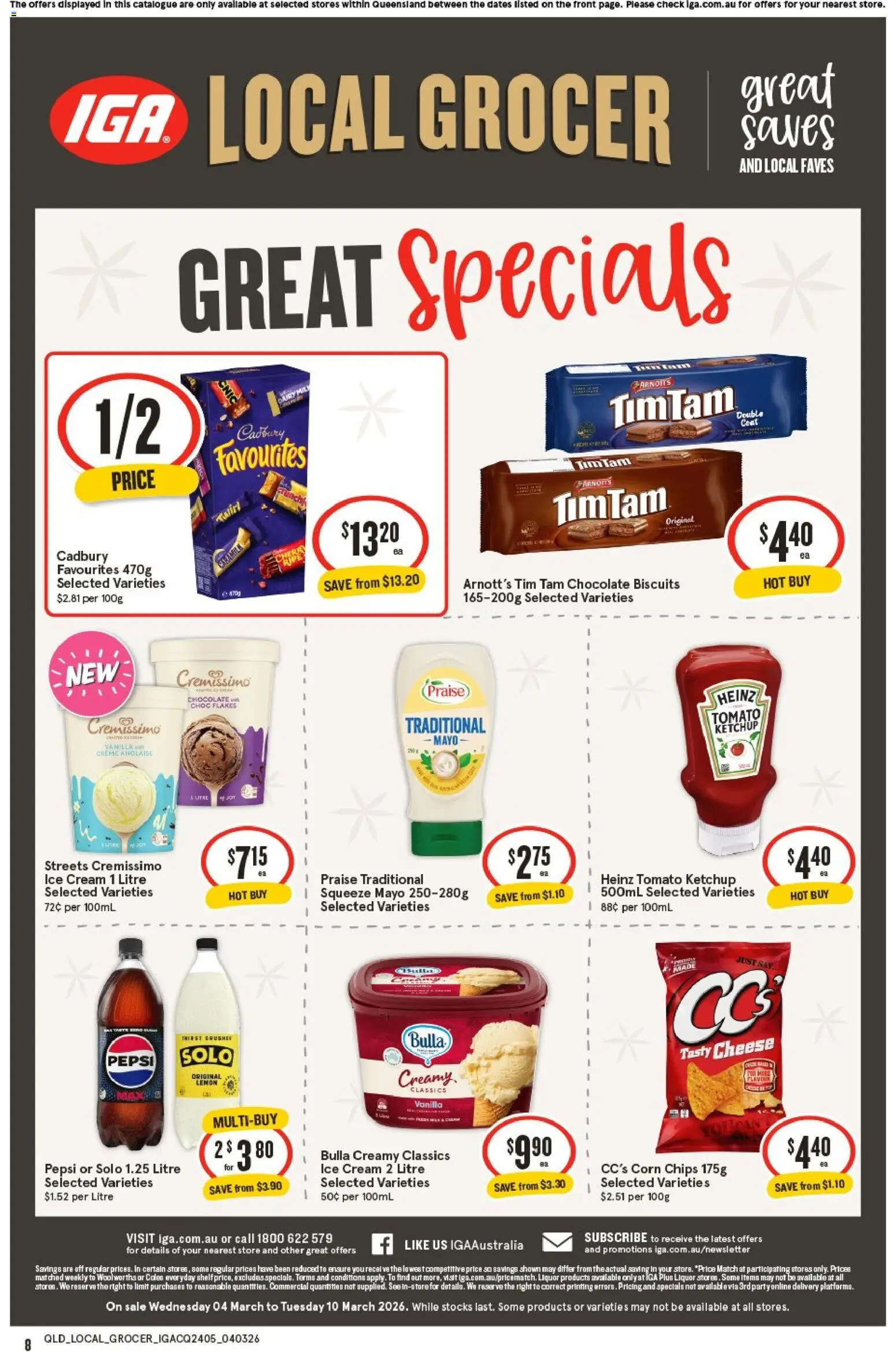 IGA catalogue - valid from 04.03.2026 | Page: 8 | Products: Toilet, Dog food, Multipurpose, Tablets