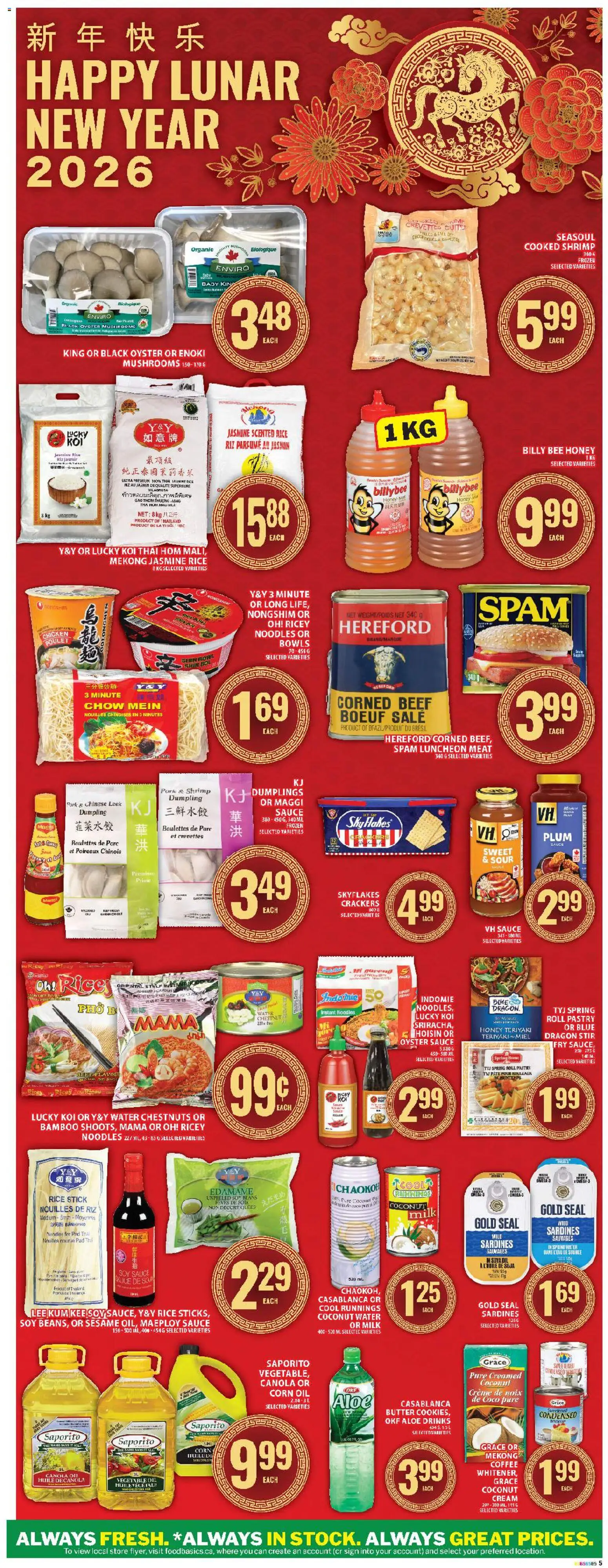 Food Basics flyer valid from 29.01.2026 | Page: 10 | Products: Noodles, Beef, Chicken, Pork