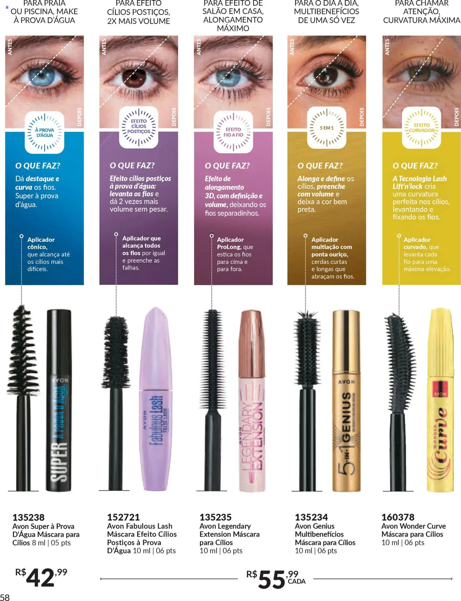 Avon Folheto - válido de 18.02.2026 | Página: 58 | Produtos: Máscara para cílios, Cílios postiços