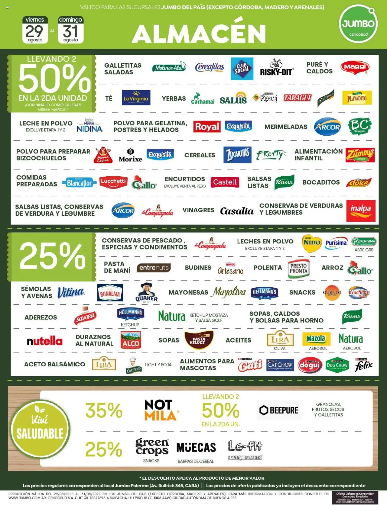 Jumbo - Ofertas | Comodoro │ válido desde el 29.08.2025 | Página: 3 | Productos: Peso, Galletitas, Ketchup, Mostaza