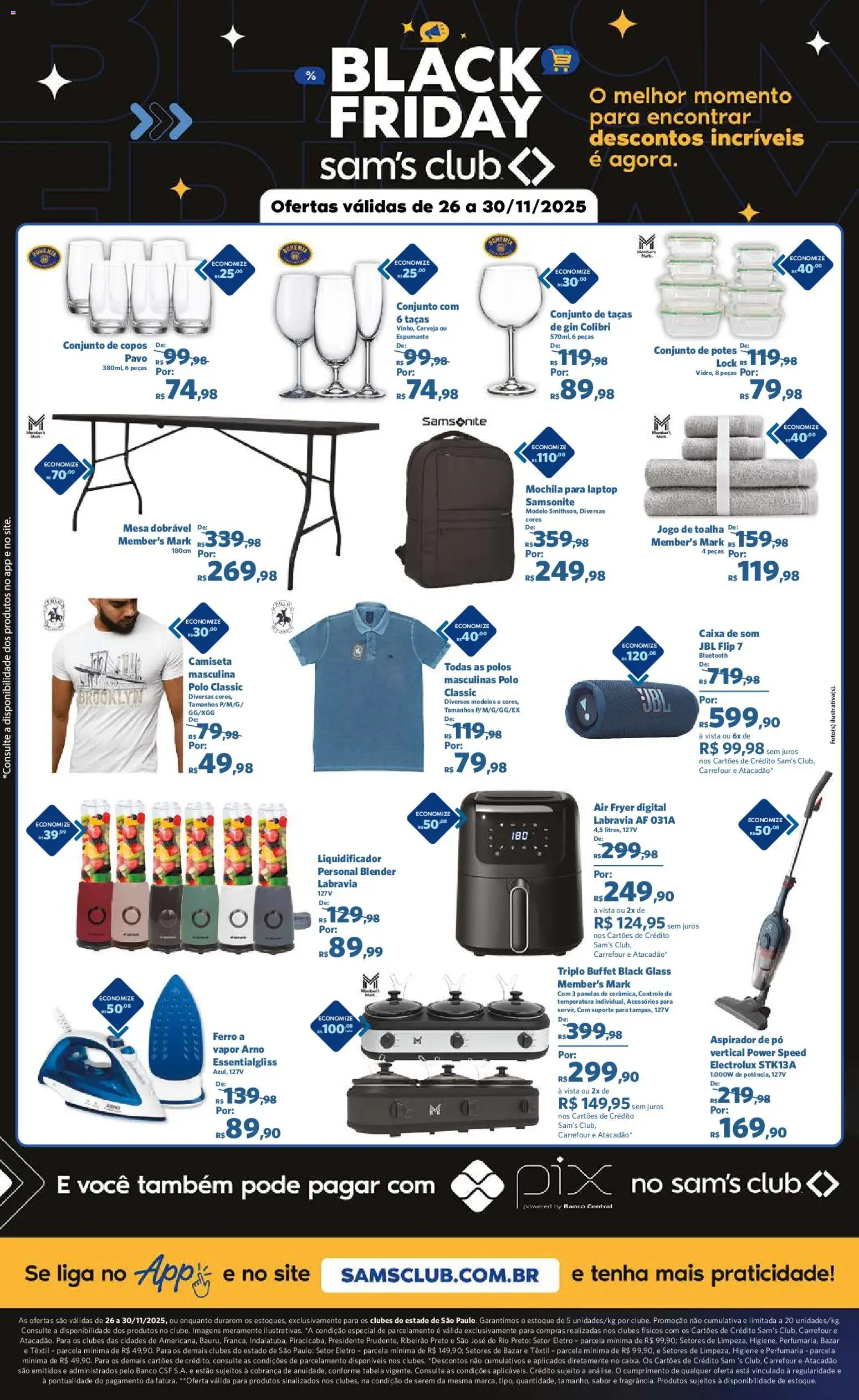 Sam's Club Folheto - válido de 26.11.2025 | Página: 8 | Produtos: Taças, Air fryer, Mesa, Cerveja