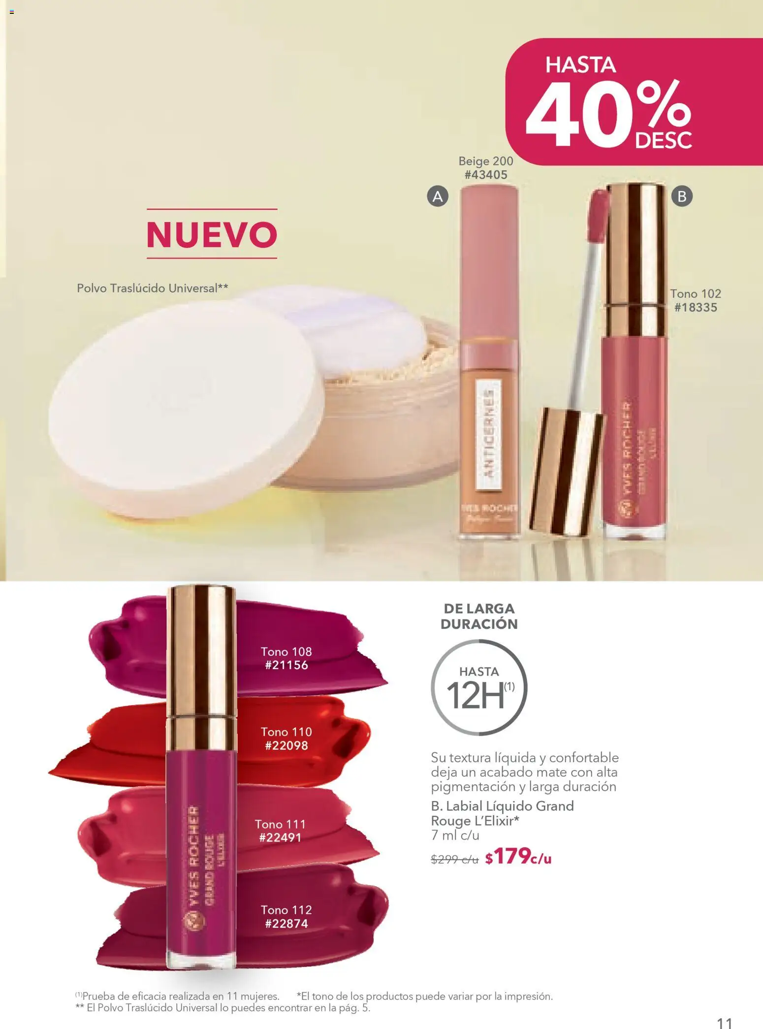 Nuevas ofertas de Yves Rocher válidas en toda la República Mexicana desde el 10.02.2026. ¡Encuentra las mejores ofertas en Yves Rocher campaña 3 2026! | Página: 11 | Productos: Mate, Polvo