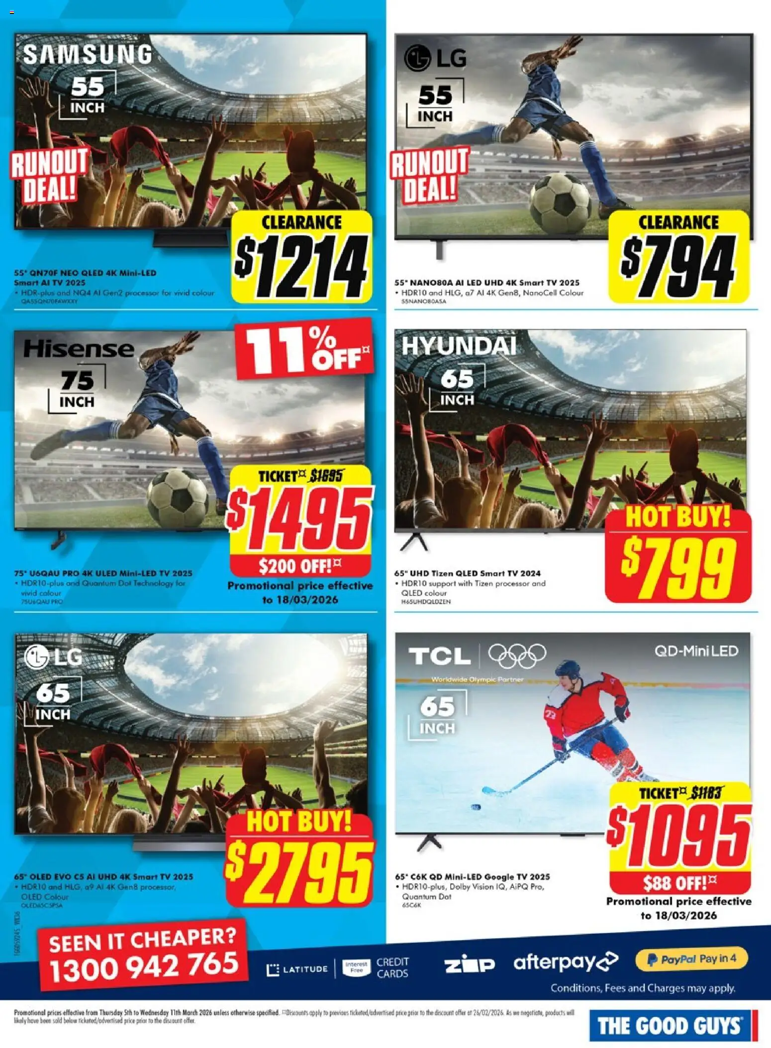 The Good Guys catalogue - valid from 05.03.2026 | Page: 4 | Products: Tv, Smart tv