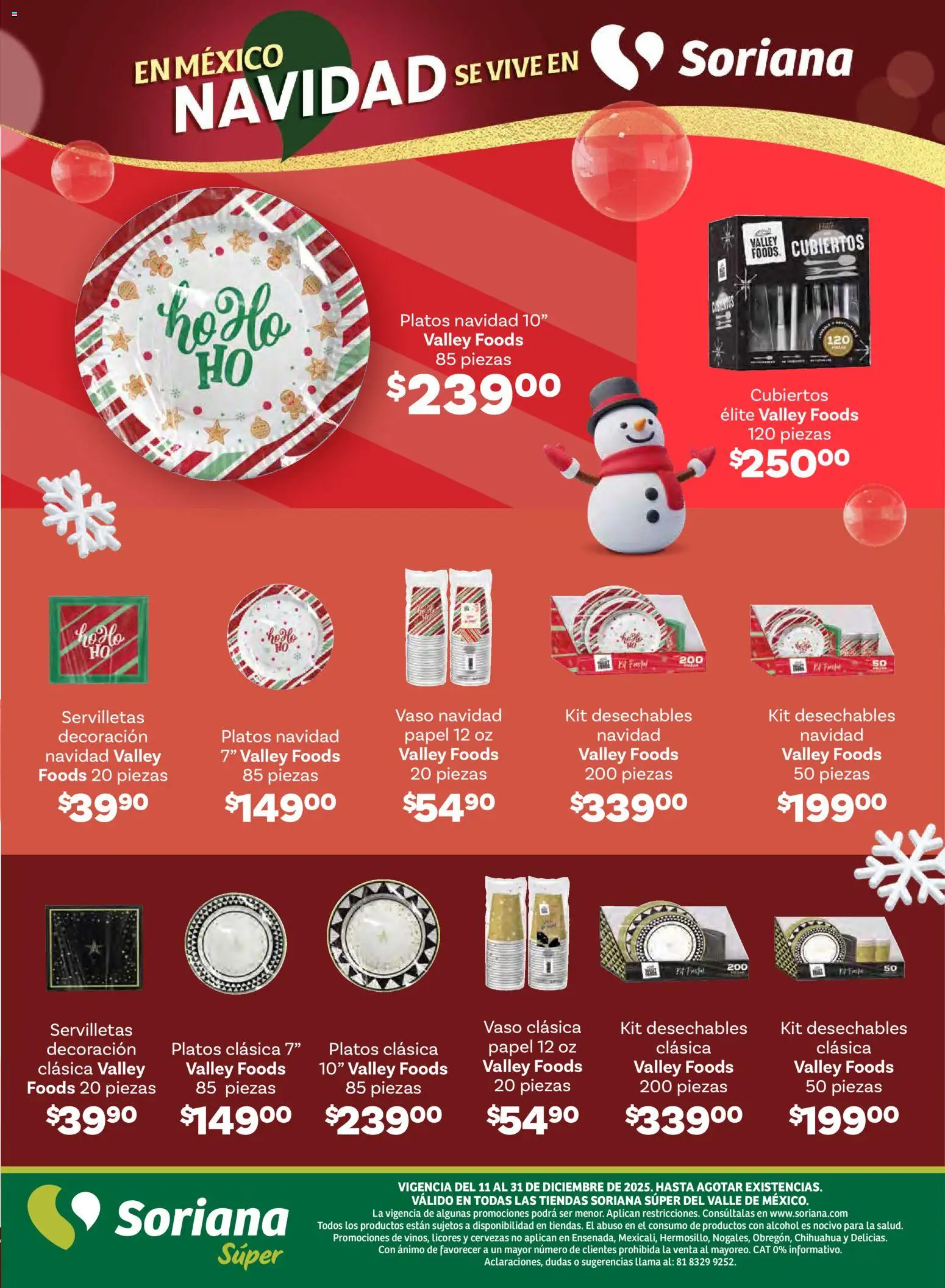 Nuevas ofertas de Soriana válidas en toda la República Mexicana desde el 11.12.2025. ¡Encuentra las mejores ofertas en Soriana - Preciazazaso Súper: Valle de México! | Página: 54 | Productos: Servilletas