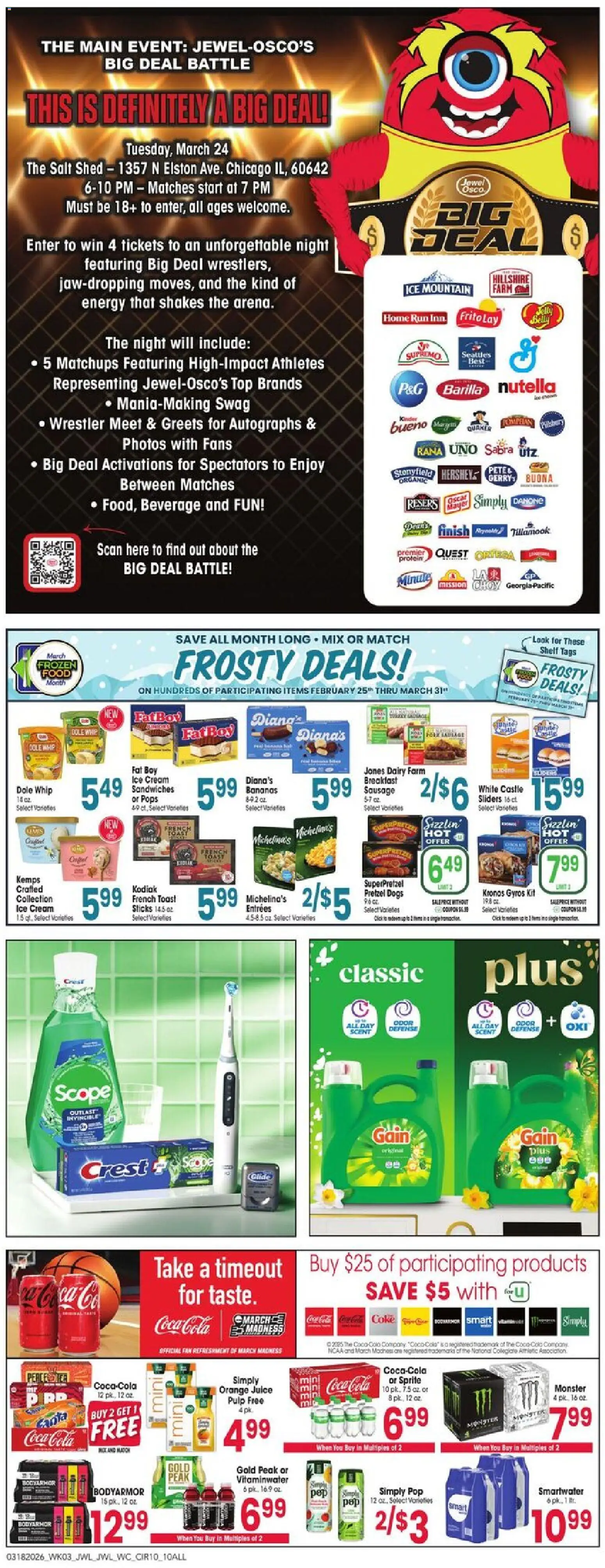 Jewel Osco Weekly Ad - IN - valid from 18.03.2026 | Page: 10 | Products: Cream, Ice cream, Salt, Sausage