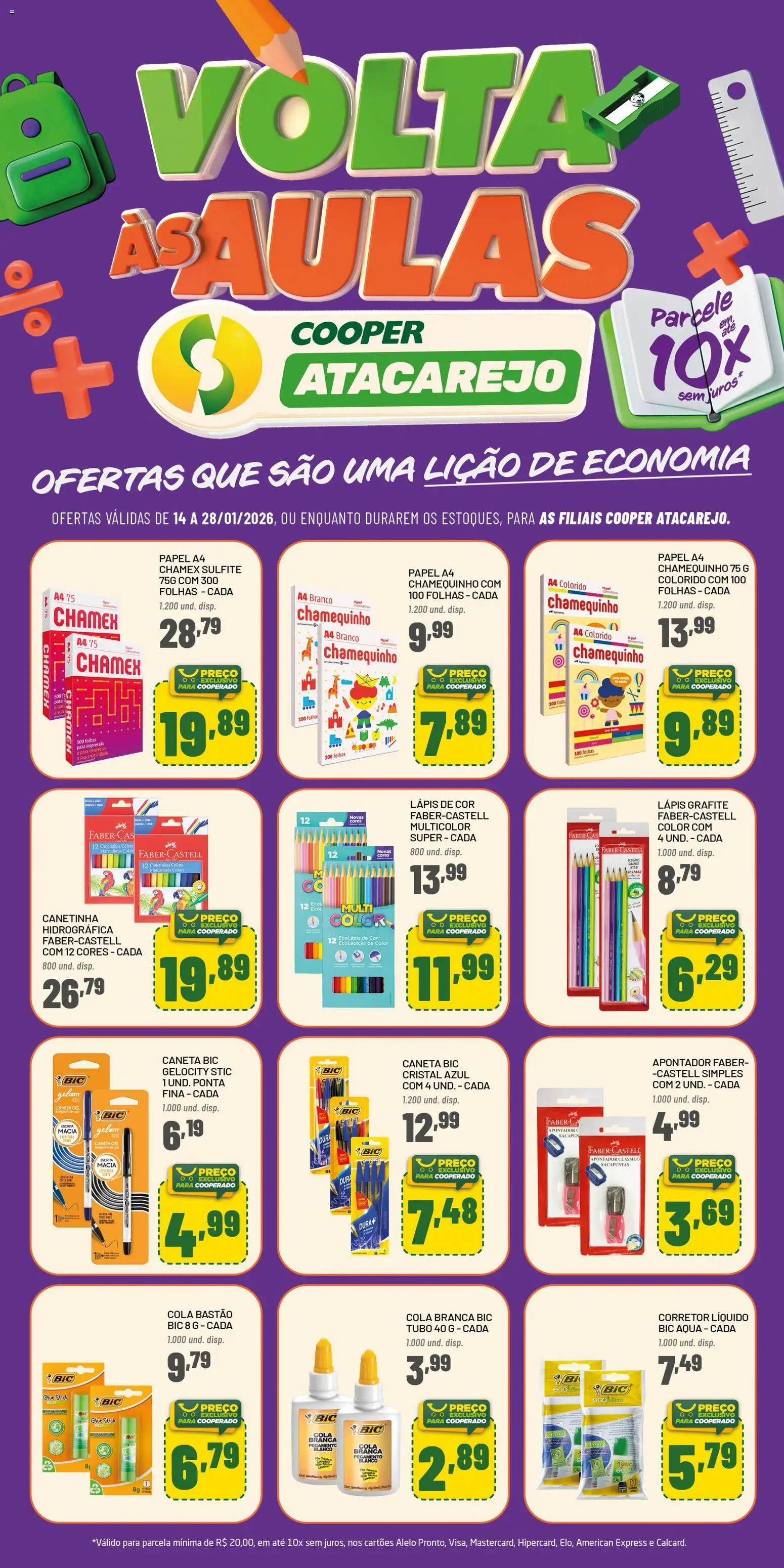 Cooper Folheto - válido de 14.01.2026 | Página: 1 | Produtos: Lápis, Caneta, Canetinha, Cola