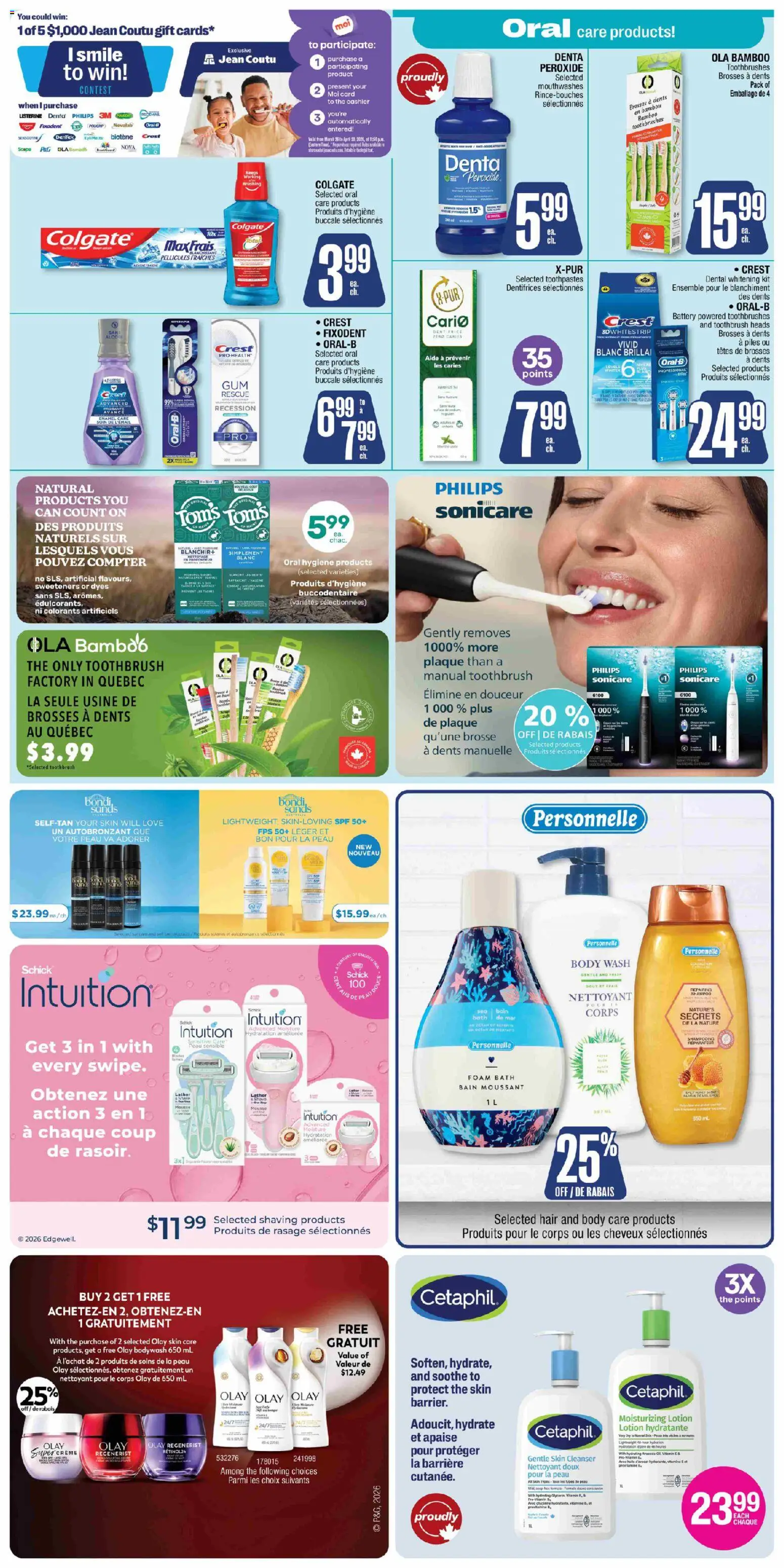 Jean Coutu flyer valid from 23.04.2026 | Page: 10 | Products: Shampoo, Body wash, Battery, Bath