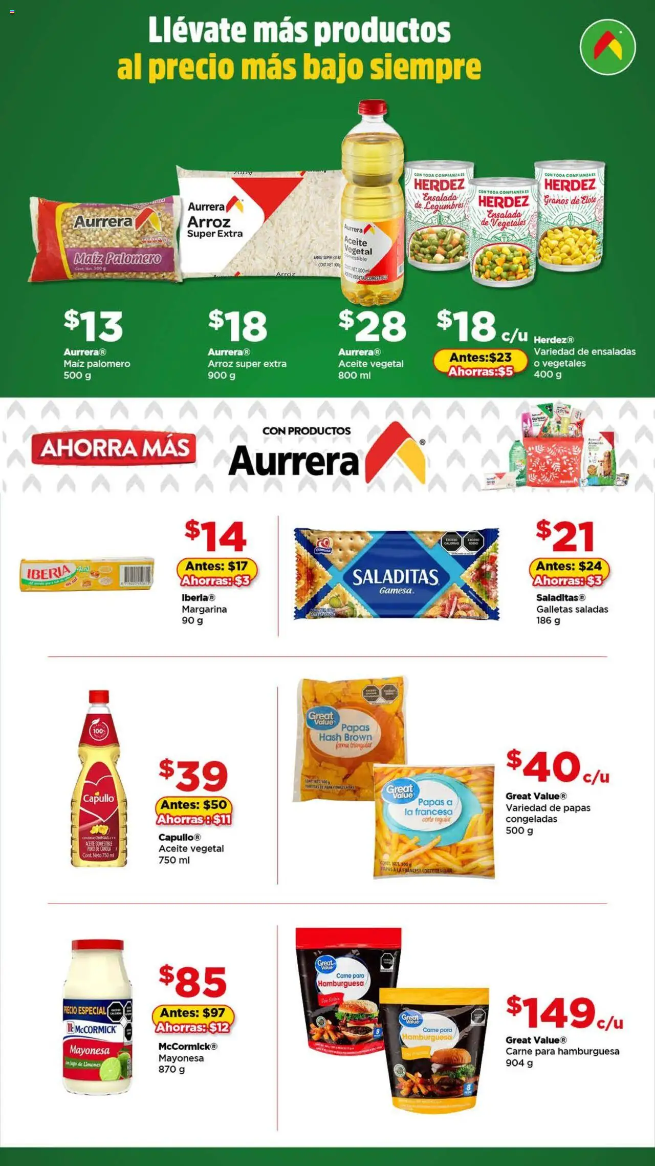Nuevas ofertas de Bodega Aurrerá válidas en toda la República Mexicana desde el 14.10.2025. ¡Encuentra las mejores ofertas en Bodega Aurrerá folleto Aquí Sí te Alcanza! | Página: 5 | Productos: Maíz, Mayonesa, Galletas, Ensalada