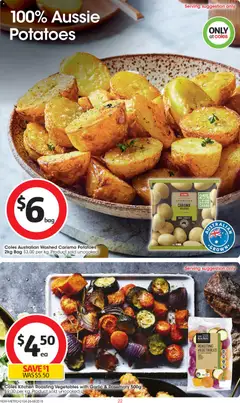Preview of Coles catalogue  - valid from 01.04.2026 | Page: 22 | Products: Potatoes, Vegetables, Garlic, Bag