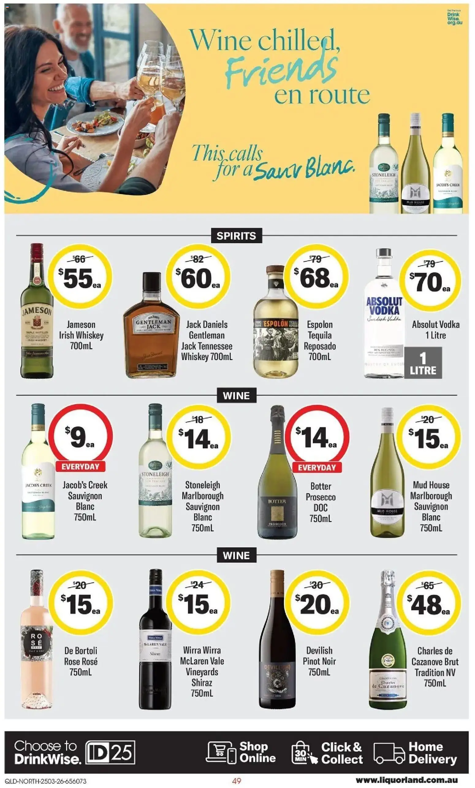 Coles catalogue - valid from 25.03.2026 | Page: 49 | Products: Wine, Vodka, Whiskey