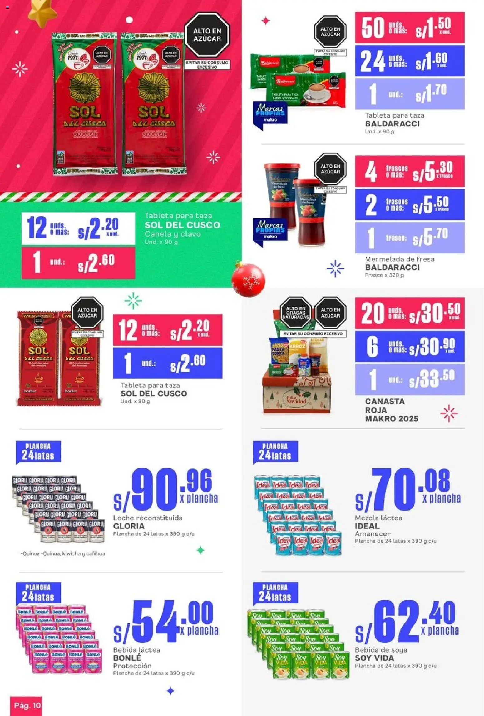 Catálogo Makro válido desde 01.12.2025 | Página: 11 | Productos: Leche, Arroz, Pasta, Mermelada